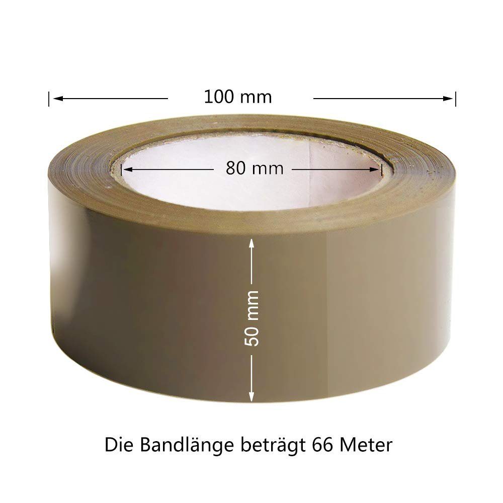 50 extra mm Zedelmaier x stark m, (1-St) 66 Klebeband Packband 45 dick, Braun mm