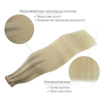 Wennalife Echthaar-Extension Echthaar-Extensions, Klebeband,aschblond bis goldblond und platinblond