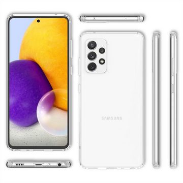 Nalia Smartphone-Hülle Samsung Galaxy A72, Klare Hybrid Hülle / Harte Rückseite / Kratzfest / Super Transparent