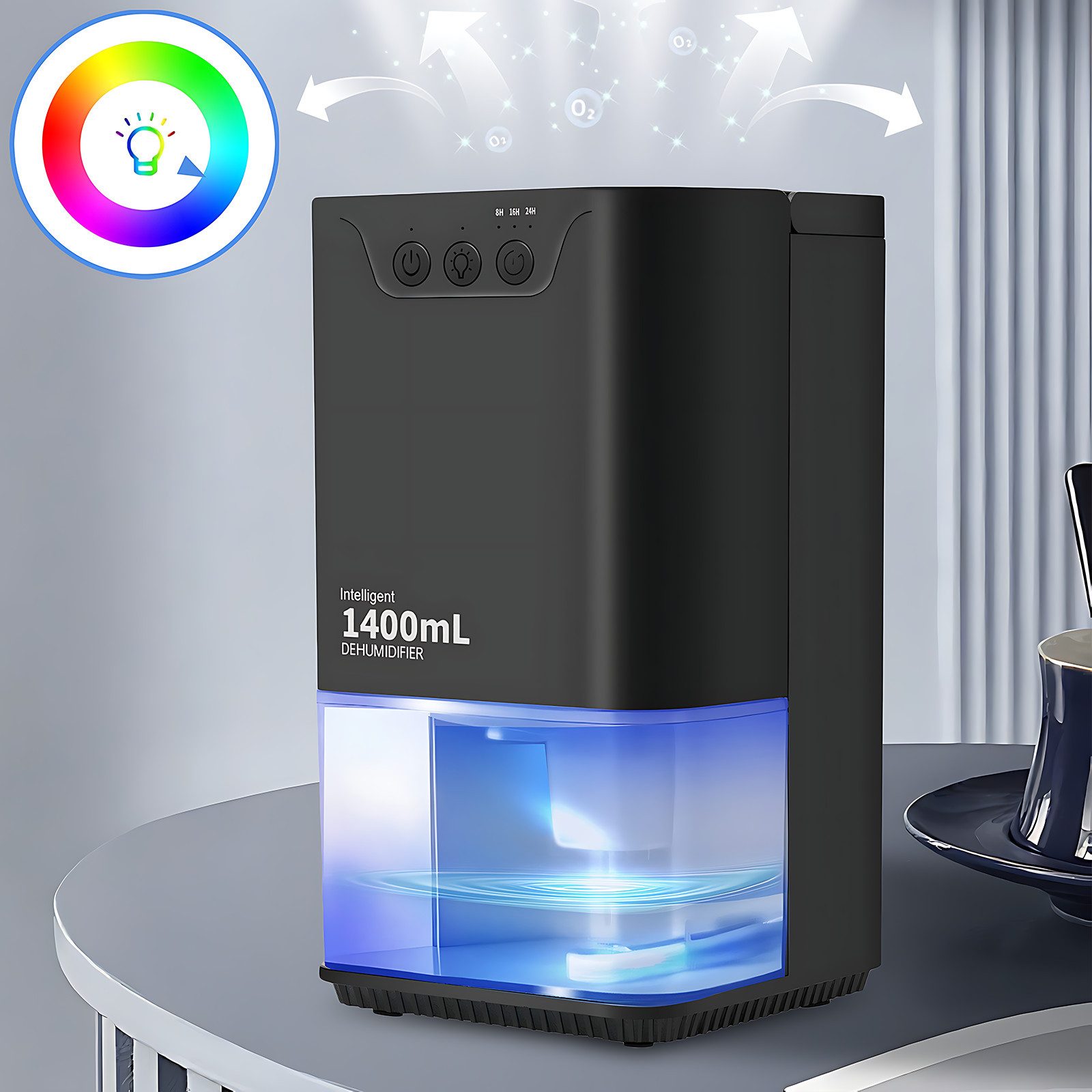 Nettlife Luftentfeuchter Elektrisch 1400ml Entfeuchter Leiser Raumentfeucht günstig online kaufen