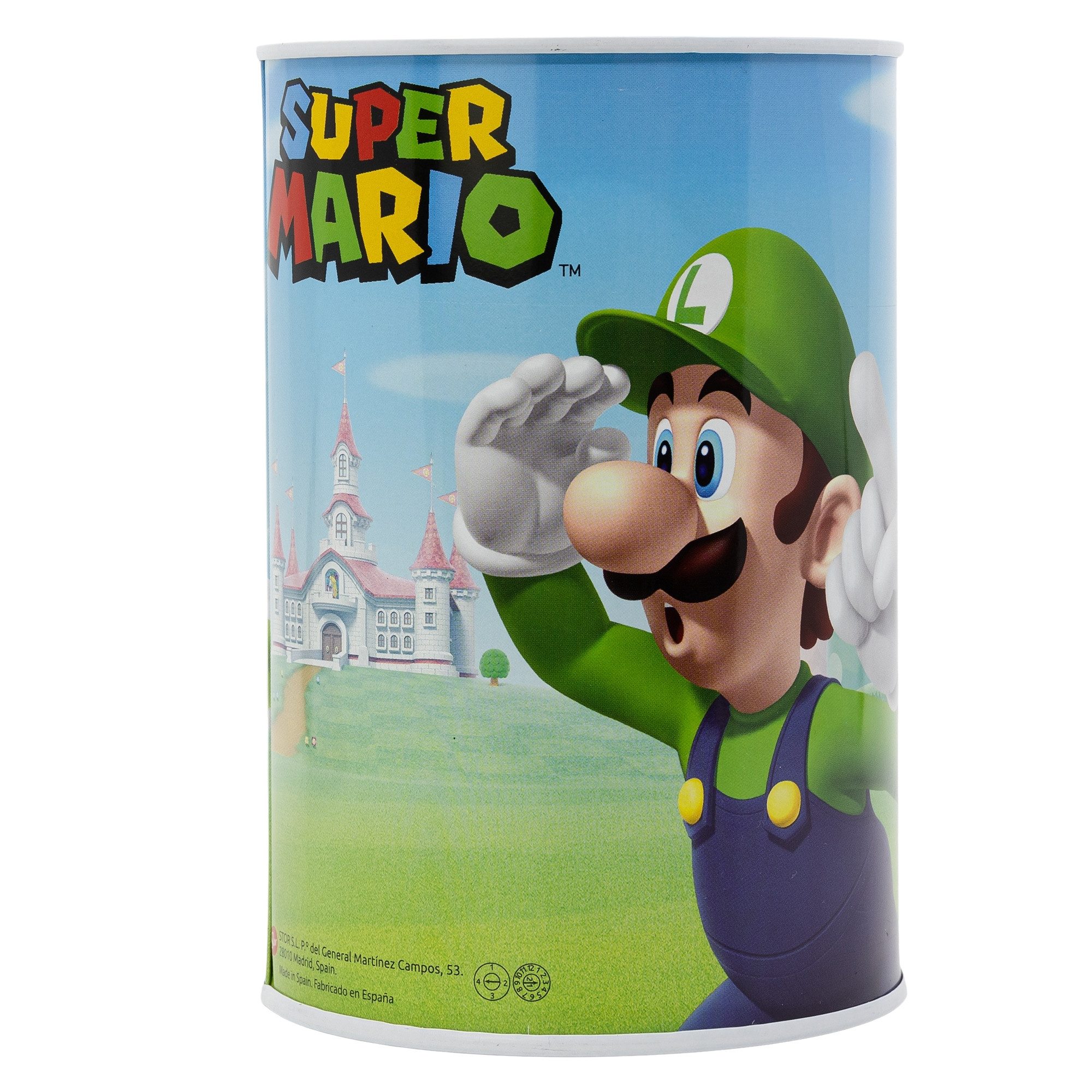 Super Mario Spardose Super Mario Luigi Yoshi Kinder XL Spardose aus Weißblech 1000 ml