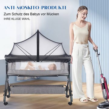 Daisred Moskitonetz Tragbares Insektenschutz für 55x100cm Babybett mit Reißverschluss