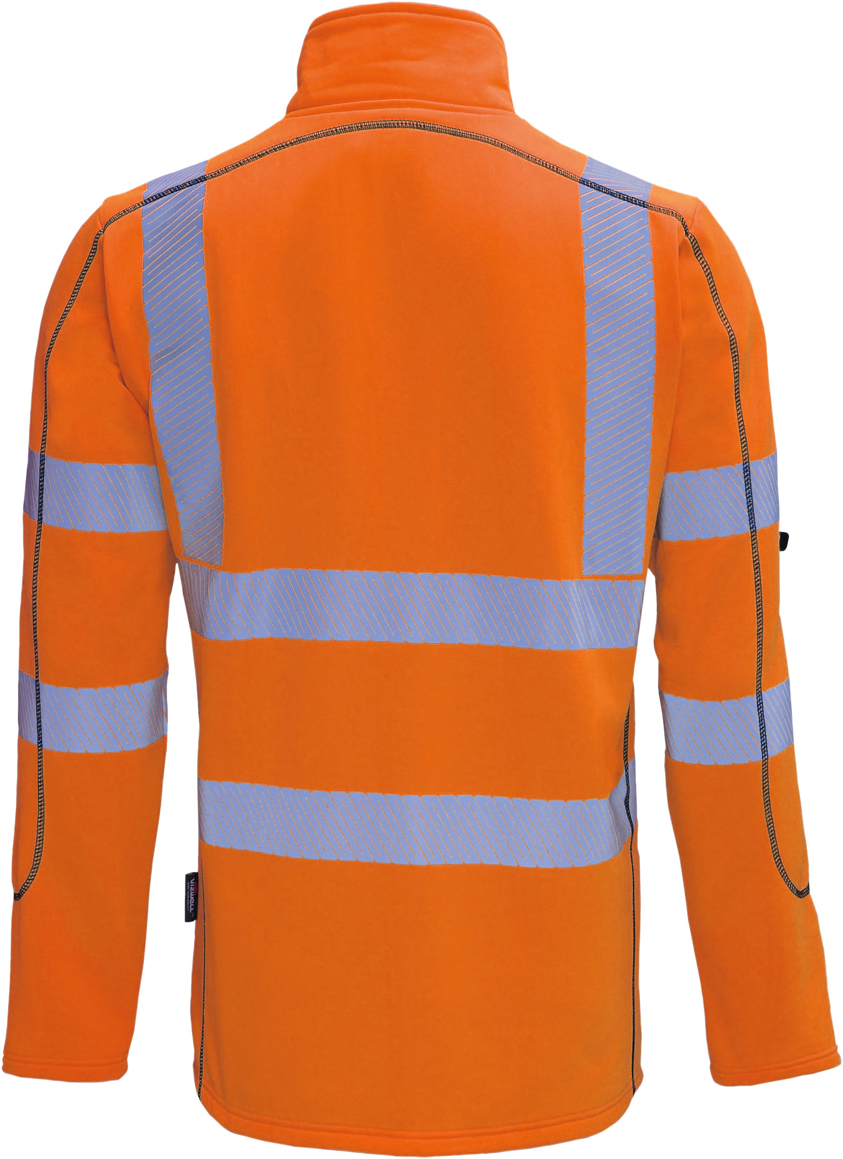 vizwell Funktionsshirt Warnschutz Coolpass-Fleece Arbeitsshirt leuchtorange günstig online kaufen