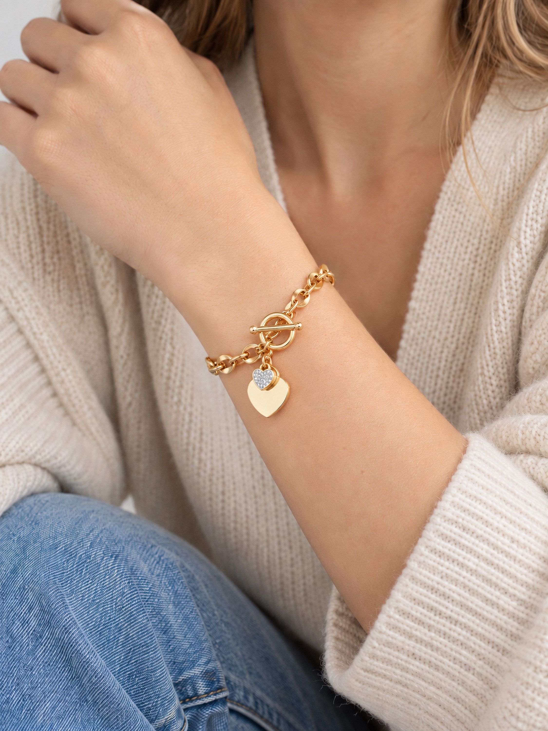 COLLEZIONE ALESSANDRO Armband Strassherz (1-tlg) – Bild 2 von 4