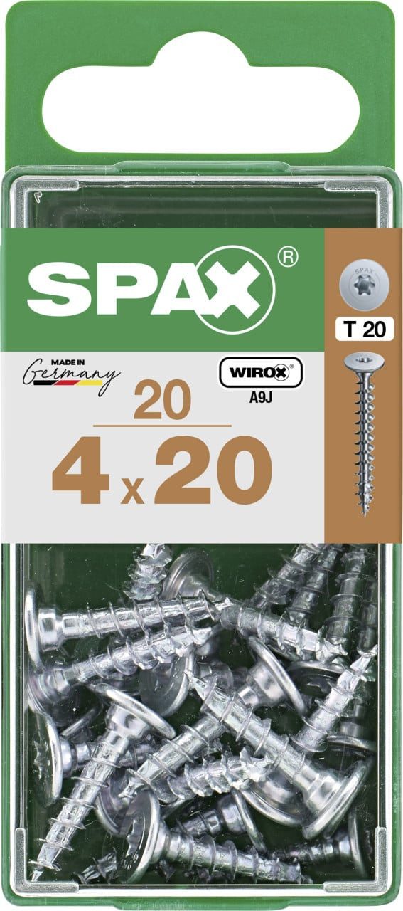 SPAX Holzbauschraube Spax Möbelbauschrauben 4.0 x 20 mm TX 20 - 20 Stk.