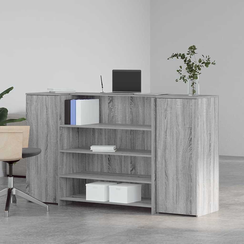 vidaXL Schreibtisch Empfangstheke Grau Sonoma 180x50x103,5 günstig online kaufen