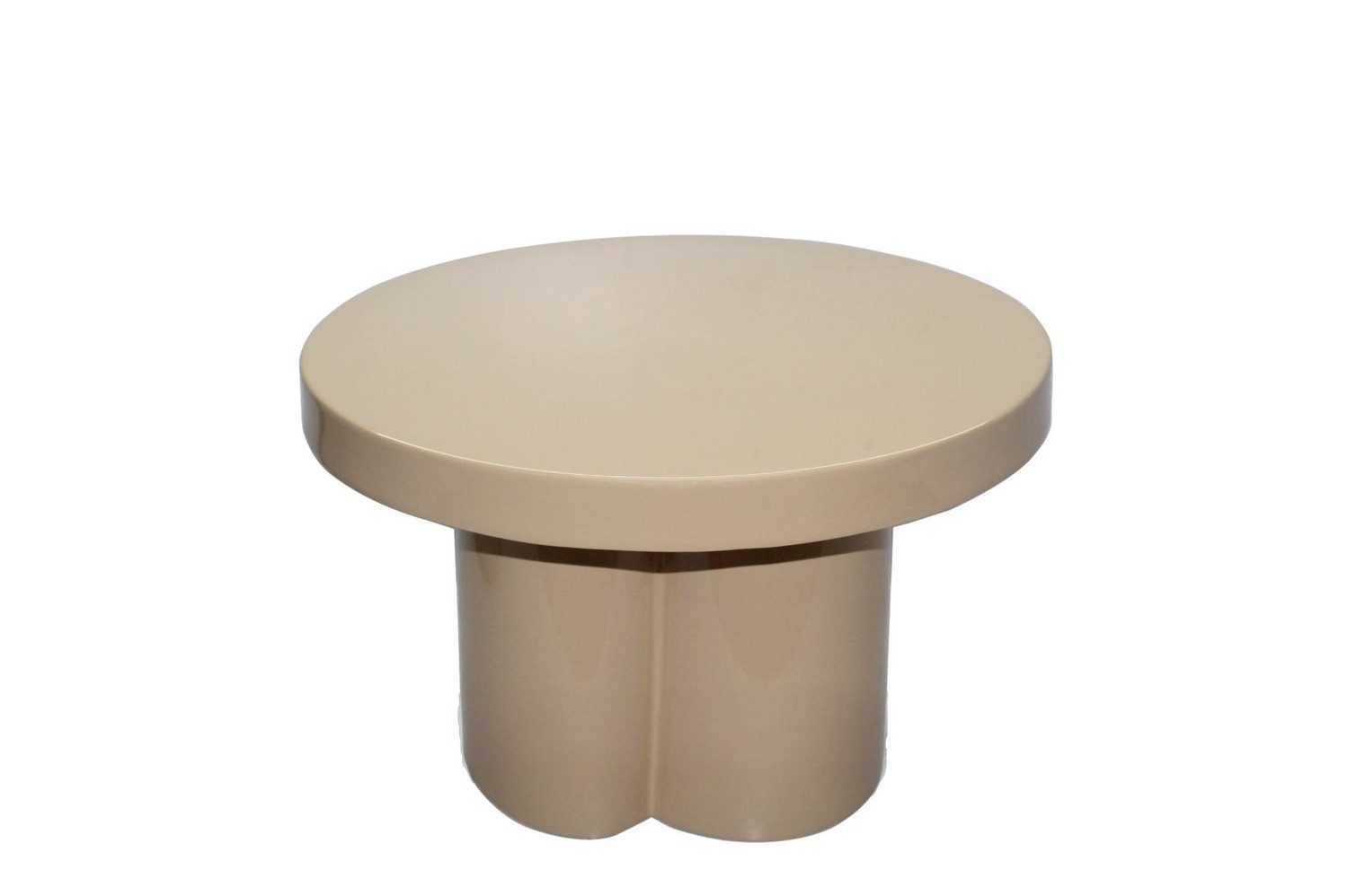 Natur24 Beistelltisch Brix Couchtisch 56,5x56,5x35,5 cm Stahl Beige