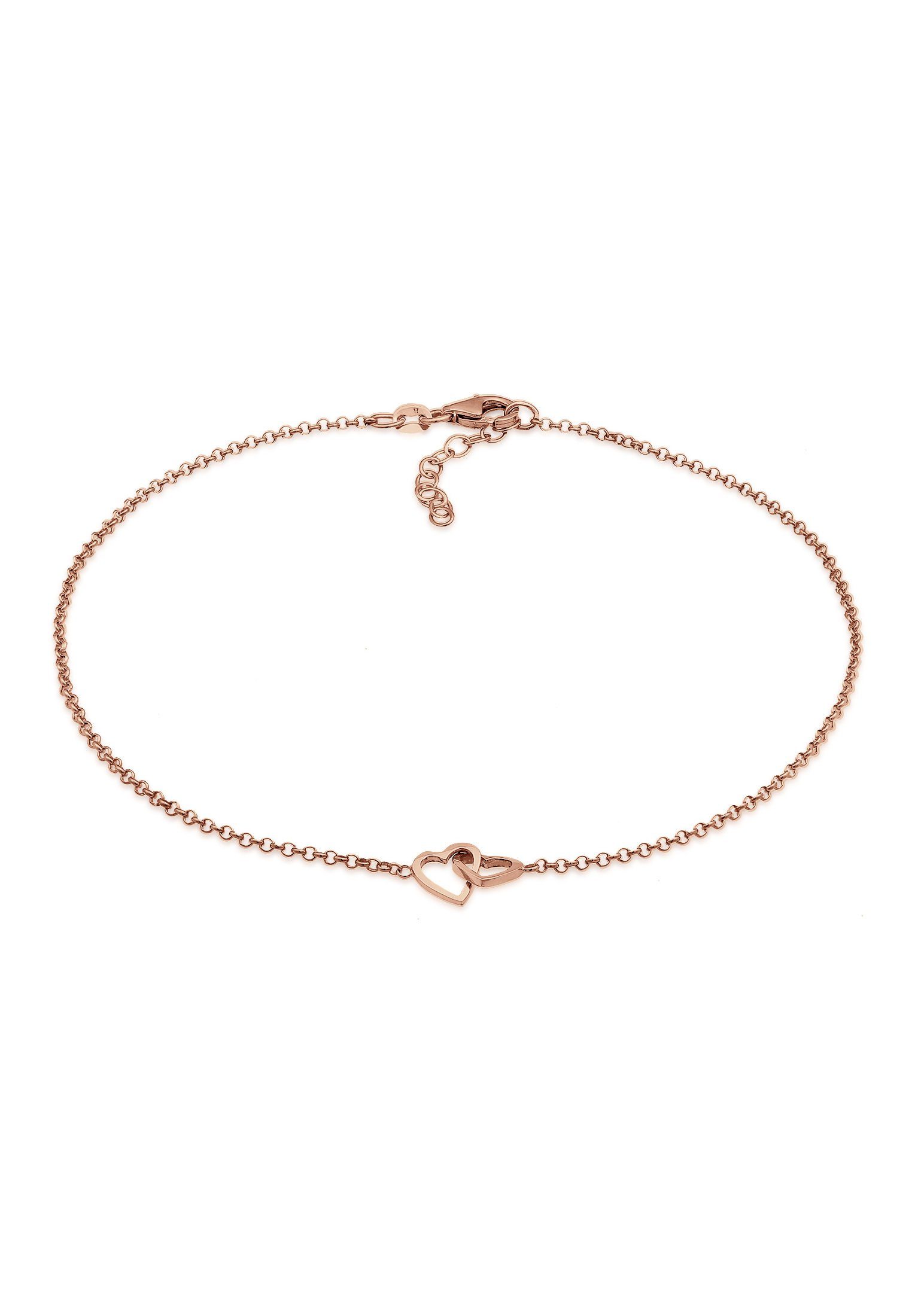 Elli Fußkette Herz Liebe Verschlungen 925 Silber