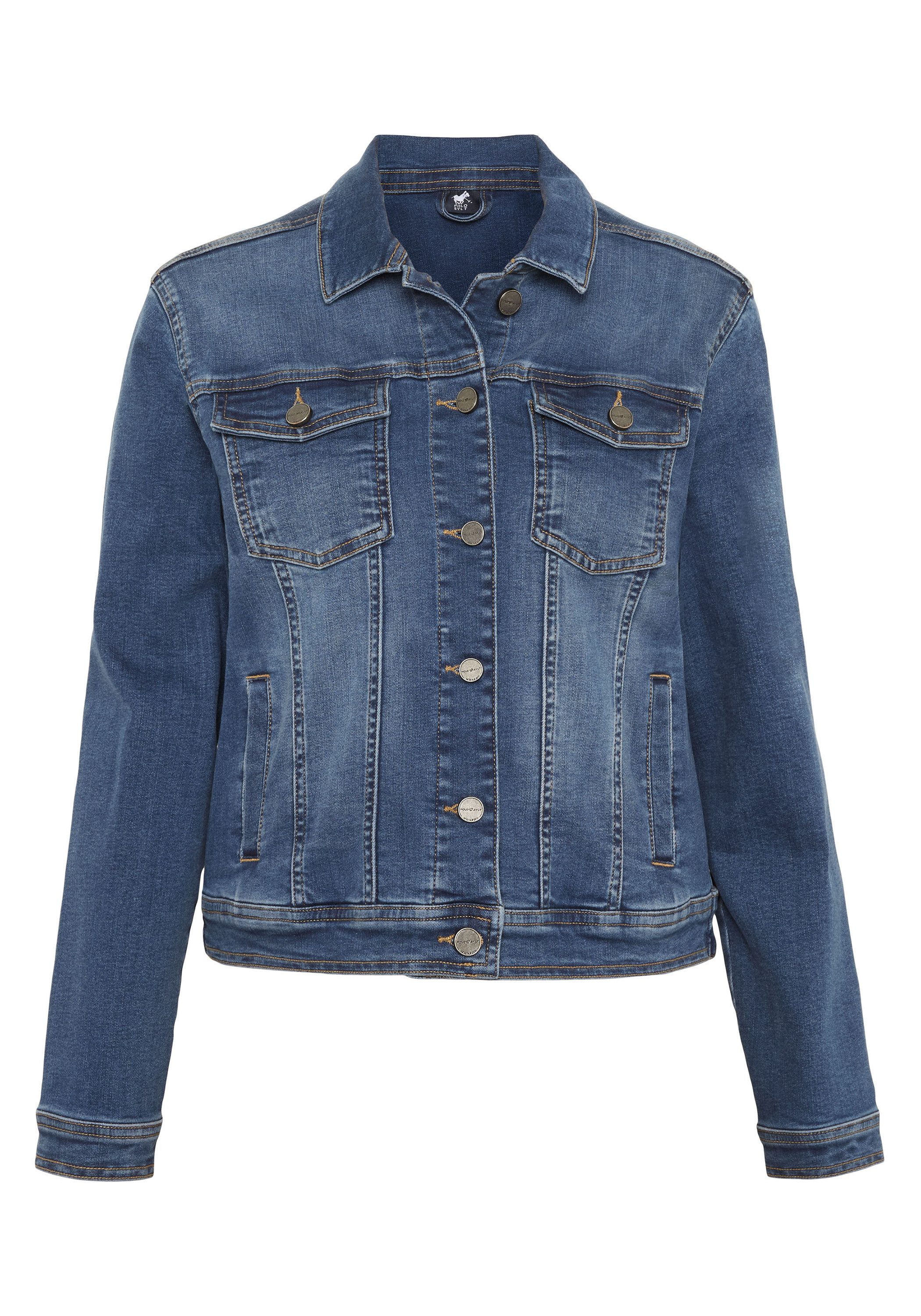 Jeansjacke im Denim-Design mit Waschung