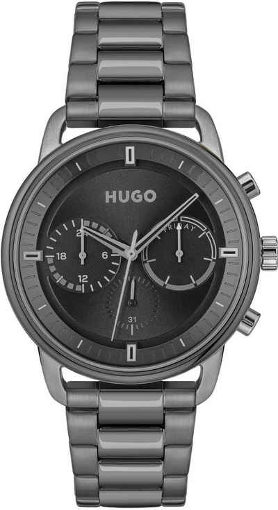 HUGO Multifunktionsuhr #ADVISE, 1530234, Quarzuhr, Armbanduhr, Herrenuhr, Datum mit Tag und Wochentag