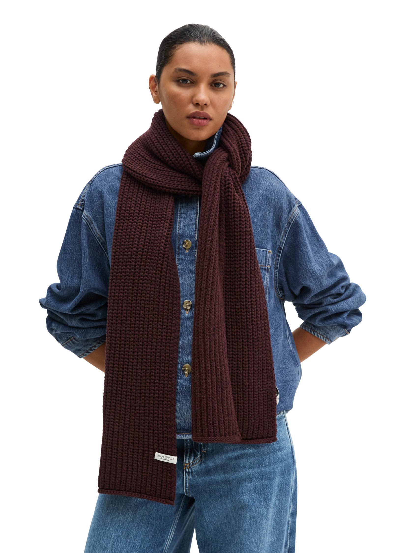 Marc O'Polo Strickschal aus Bio-Baumwoll-Mix – Bild 3 von 3
