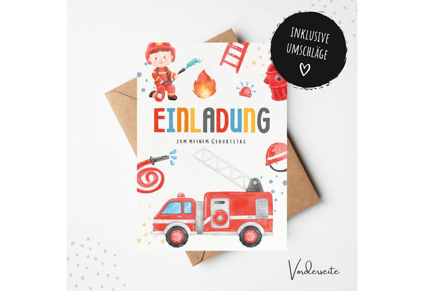 Thumbnail - MeinBaby123® Einladungskarten Kindergeburtstag inkl. 10 Umschläge, Kindergeburtstag Jungs und Mädchen, Geburtstagseinlad...