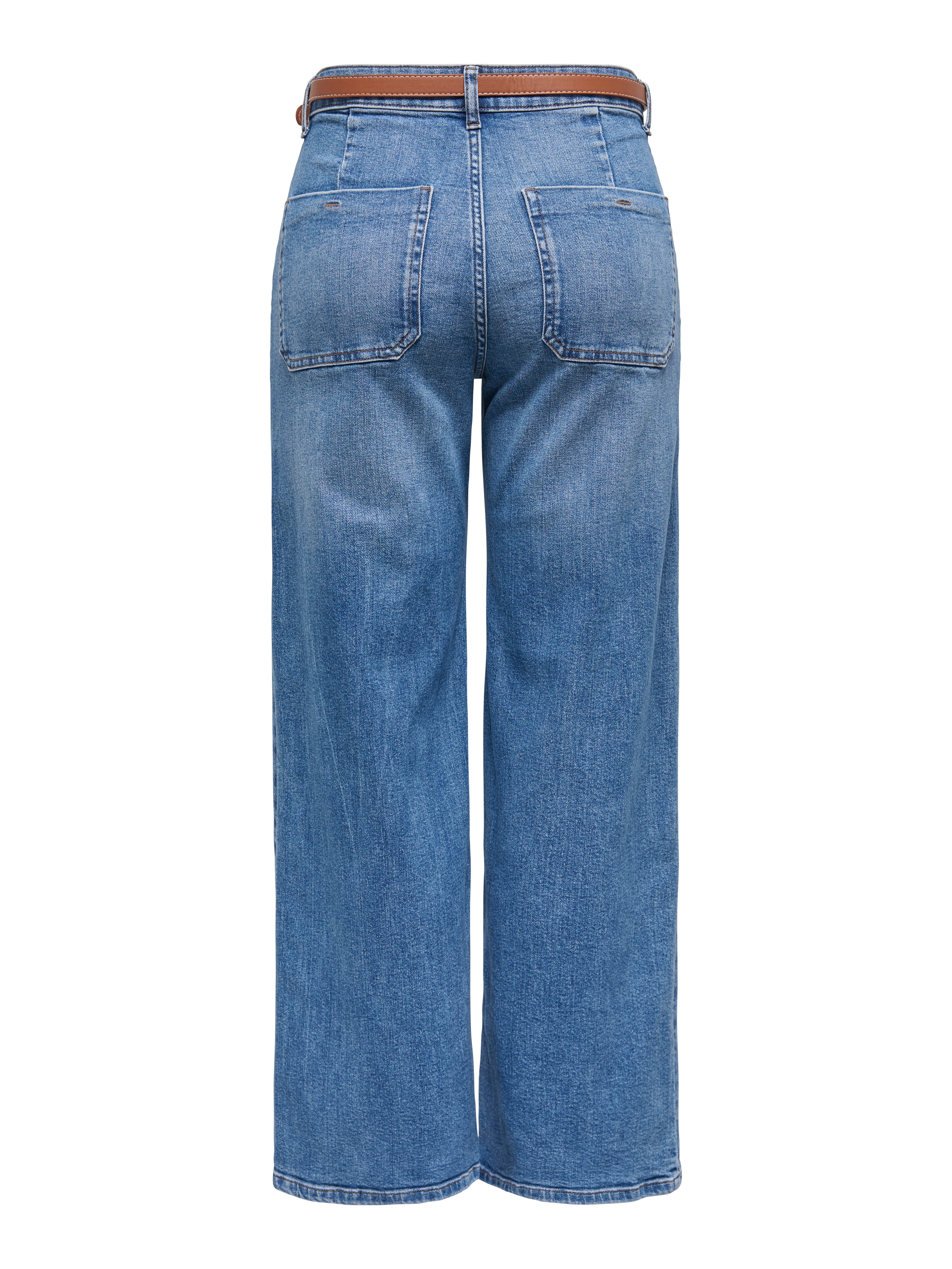 ONLY High-waist-Jeans ONLMADISON HW WIDE BELT DNM TAI635 Baumwollmischung