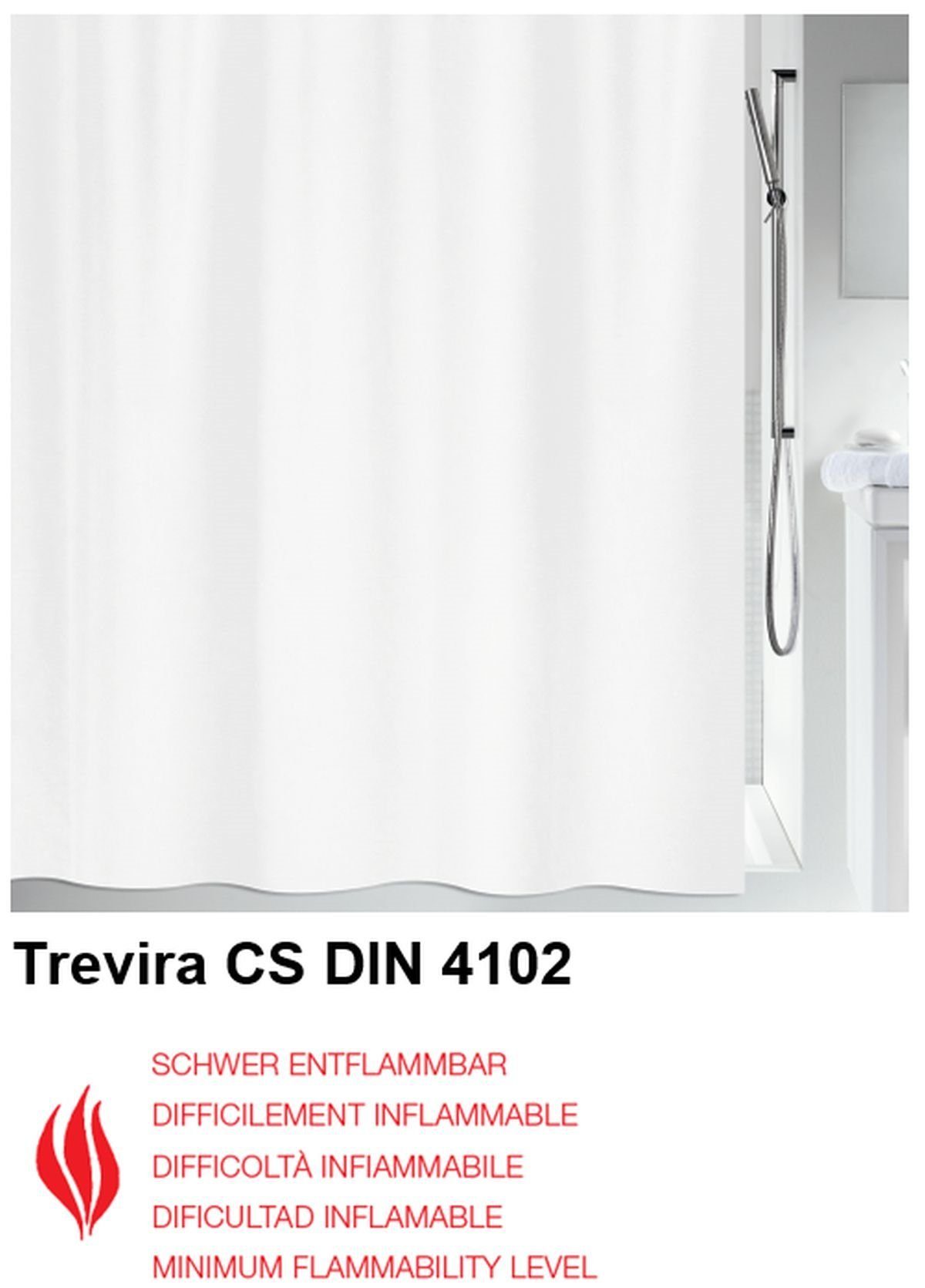 spirella Duschvorhang SECURITAS Breite 120 cm, Premium Textil-Duschvorhang, günstig online kaufen