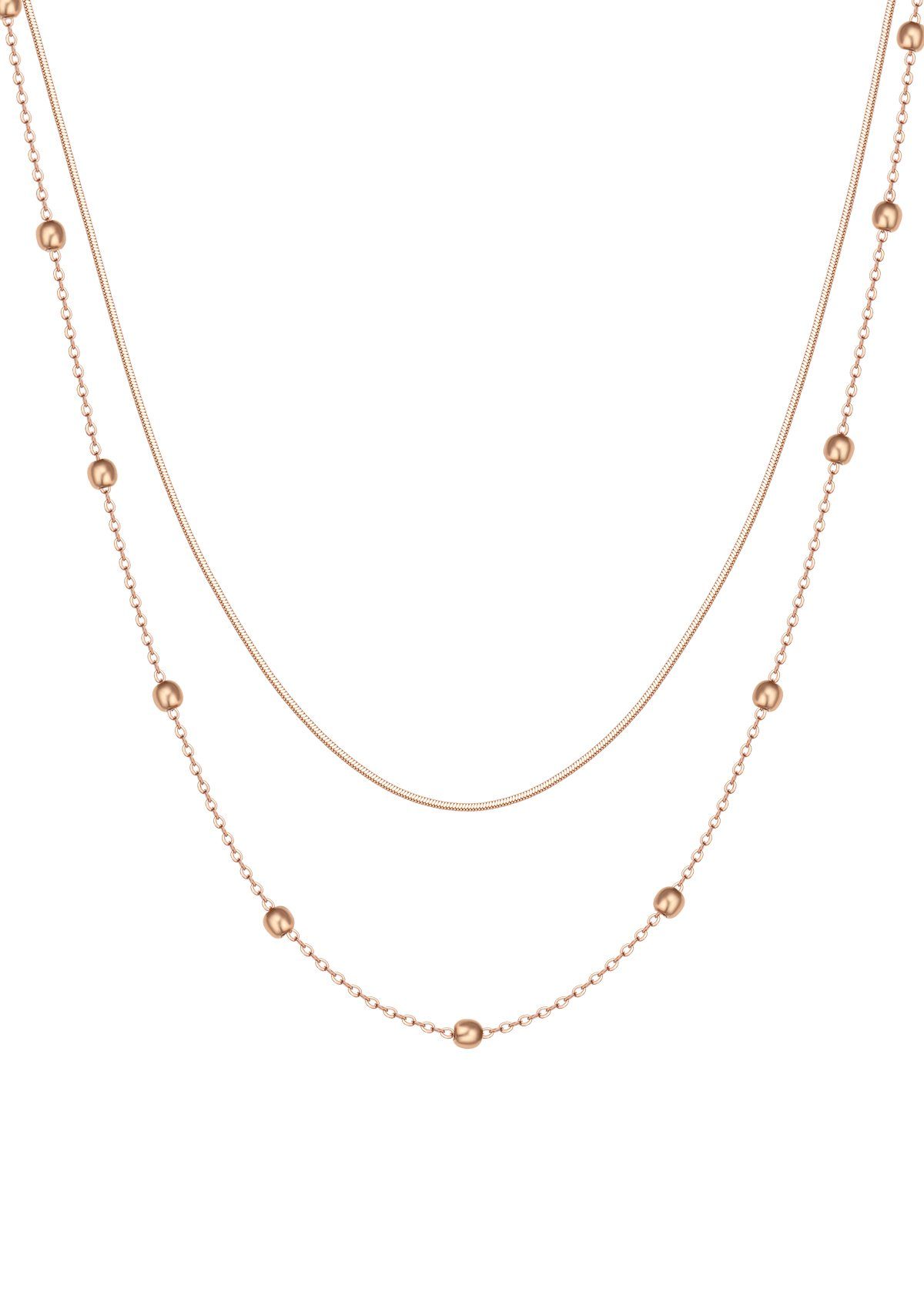 Hey Happiness Edelstahlkette Layer Collier Kugeln, wasserfest, Elegante Zwe günstig online kaufen