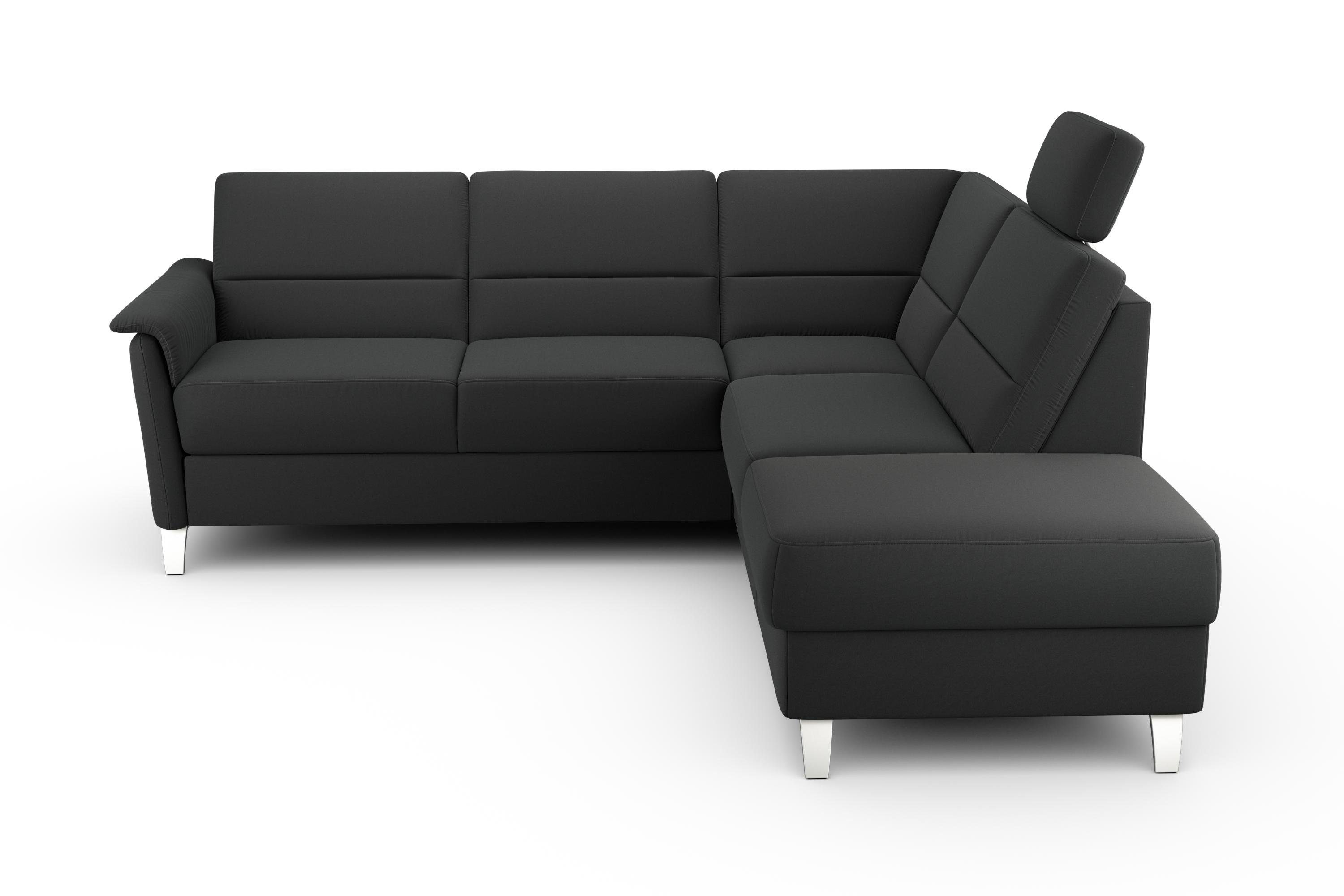 sit&more Ecksofa Palmera L-Form, B: 236 cm, optional Bettfunktion & Bettkasten, Federkern