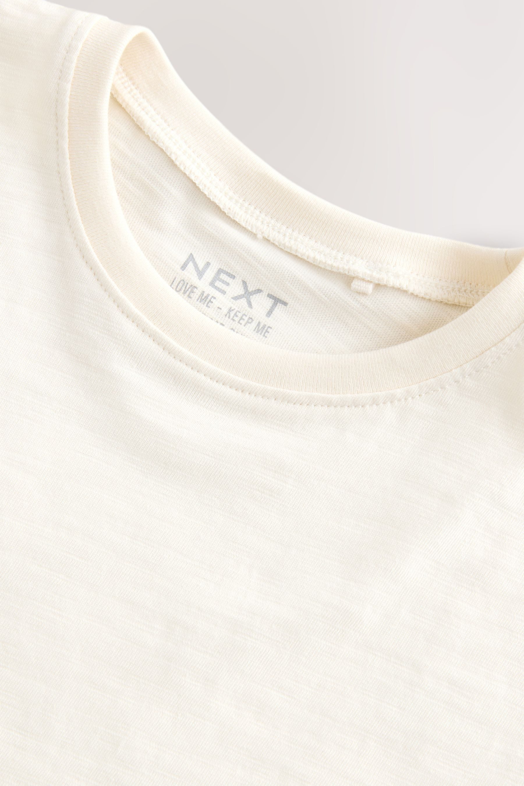 Next Schößchenshirt Kurzarmshirt mit Schößchen aus 100 % Baumwolle (1-tlg) – Bild 3 von 5