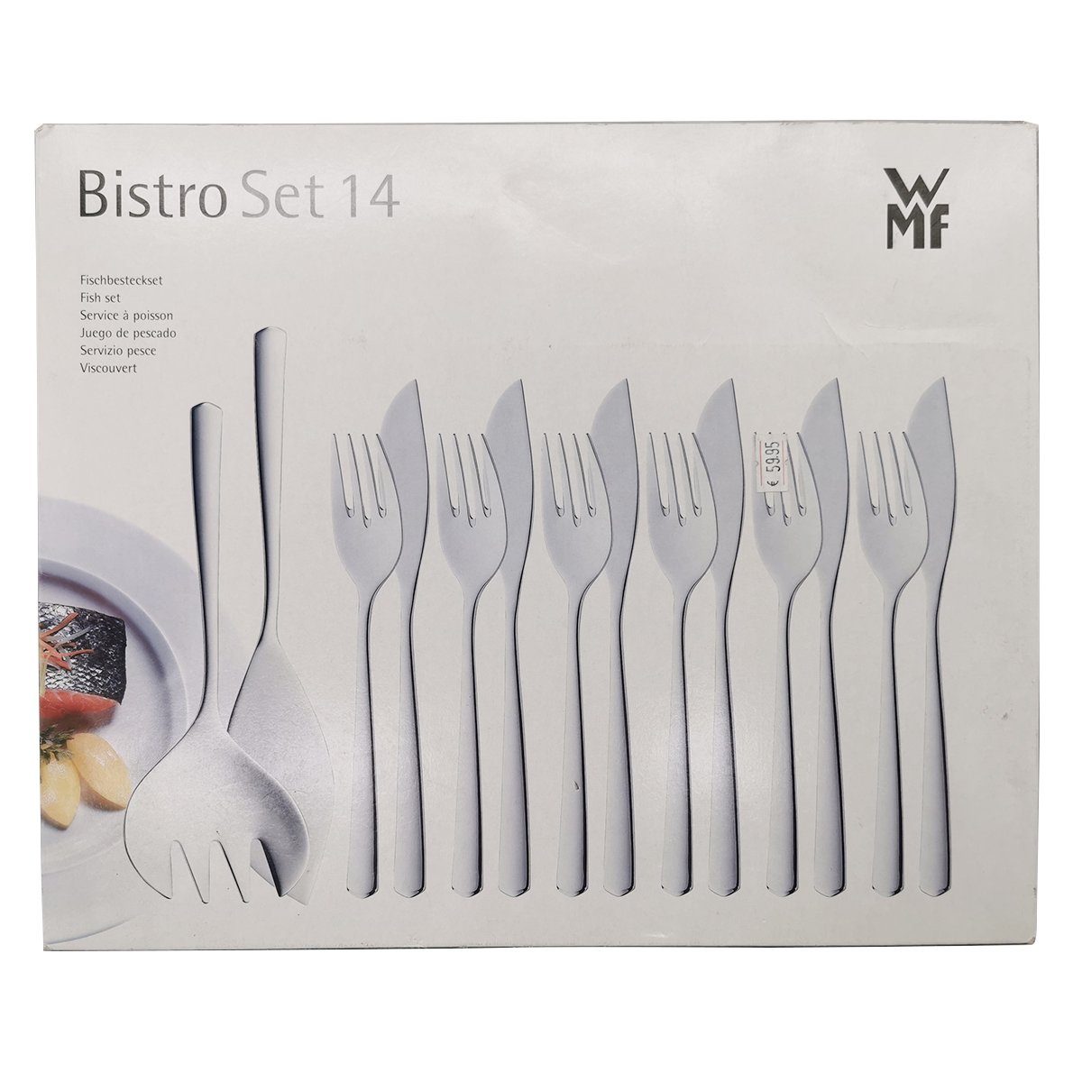 WMF Geschirr-Set WMF Fischbesteck-Set 14-teilig Bistro, Edelstahl. Reduzierter Preis € 40,00. Unverbindliche Preisempfehlung € 59,95, (€ 40,00 pro 1 Stk)