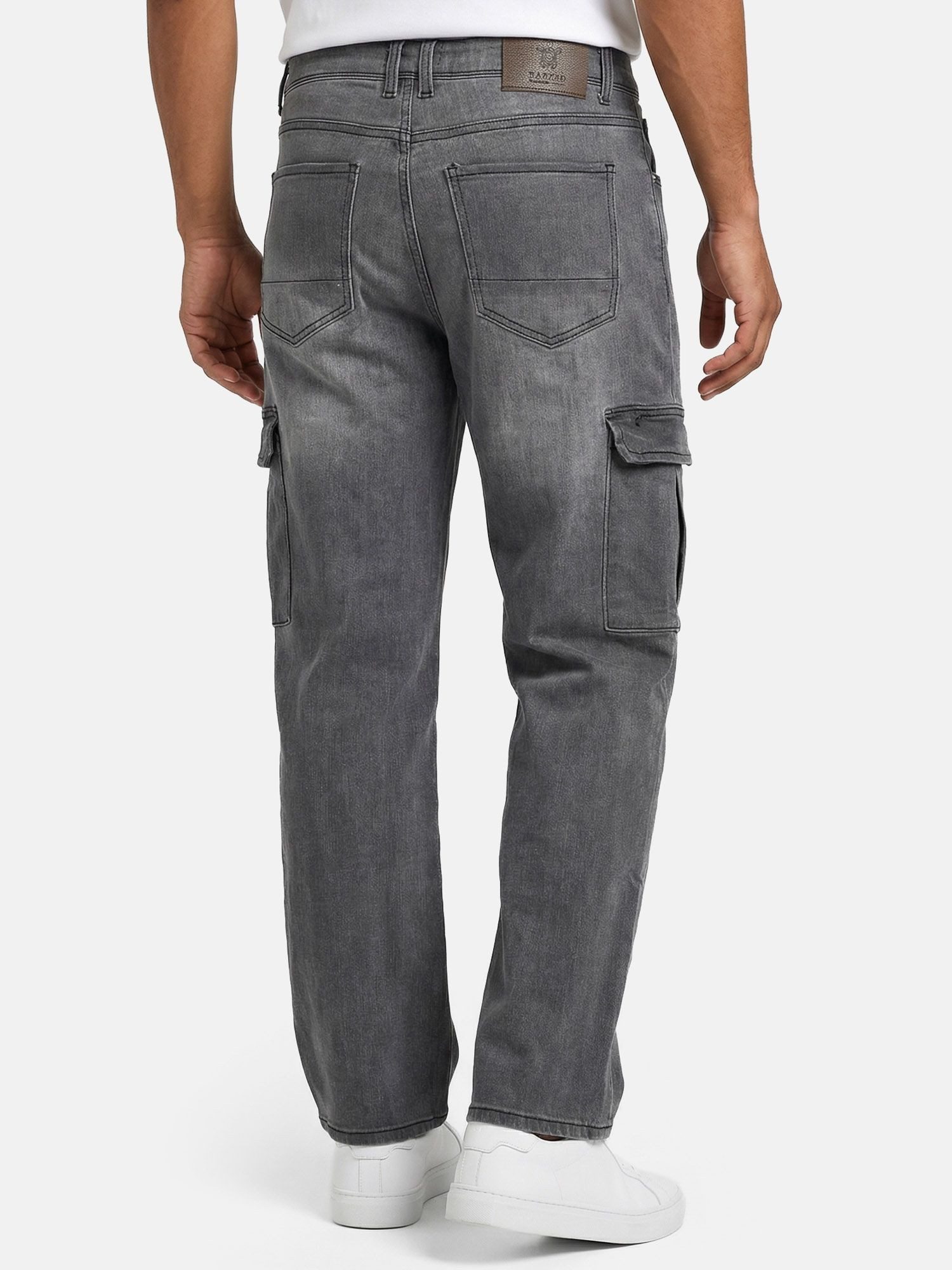Tazzio Straight-Jeans A112 Regular Fit Cargo Denim Jeans Hose – Bild 3 von 5
