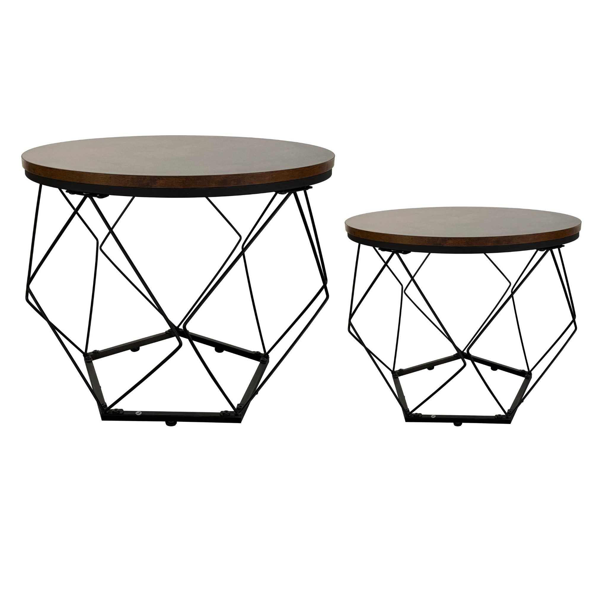 Home Collective Couchtisch Set, Wohnzimmertisch, Rund Tisch, mit modernem M günstig online kaufen