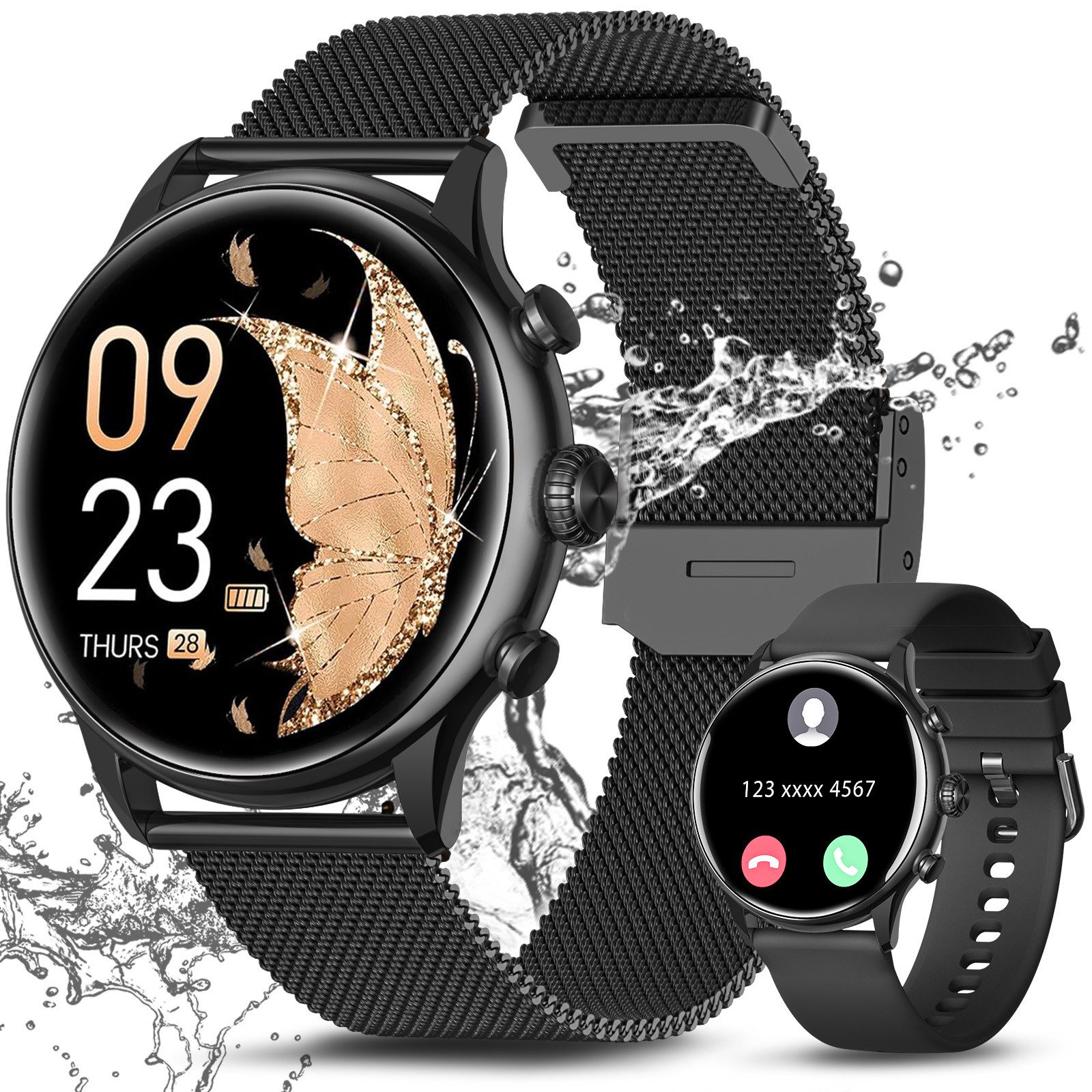 BANLVS 2025 Neueste Smartwatch Damen mit Bluetooth-Anruf und 120+