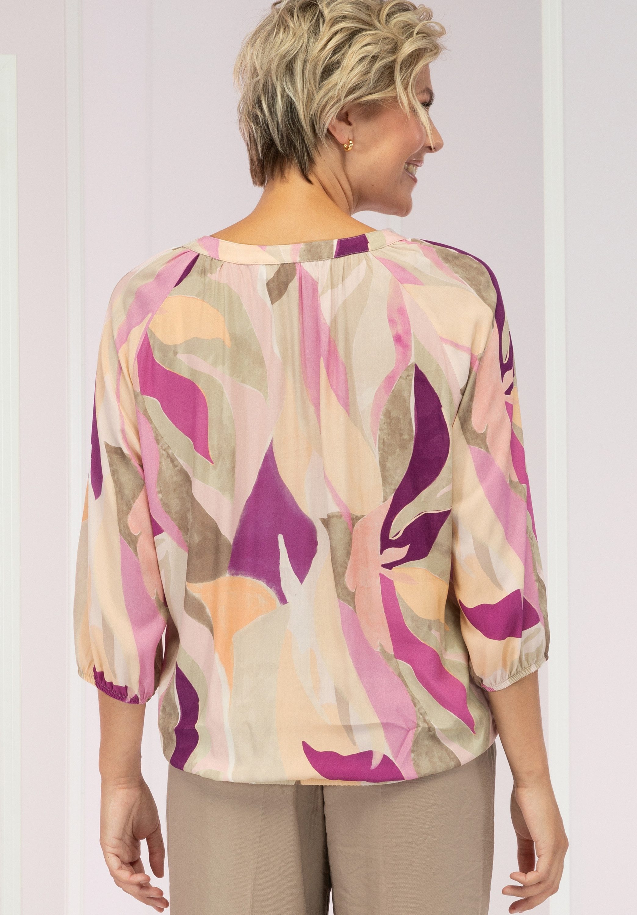 bianca Druckbluse RANA mit modischem Dessin in Trendfarben
