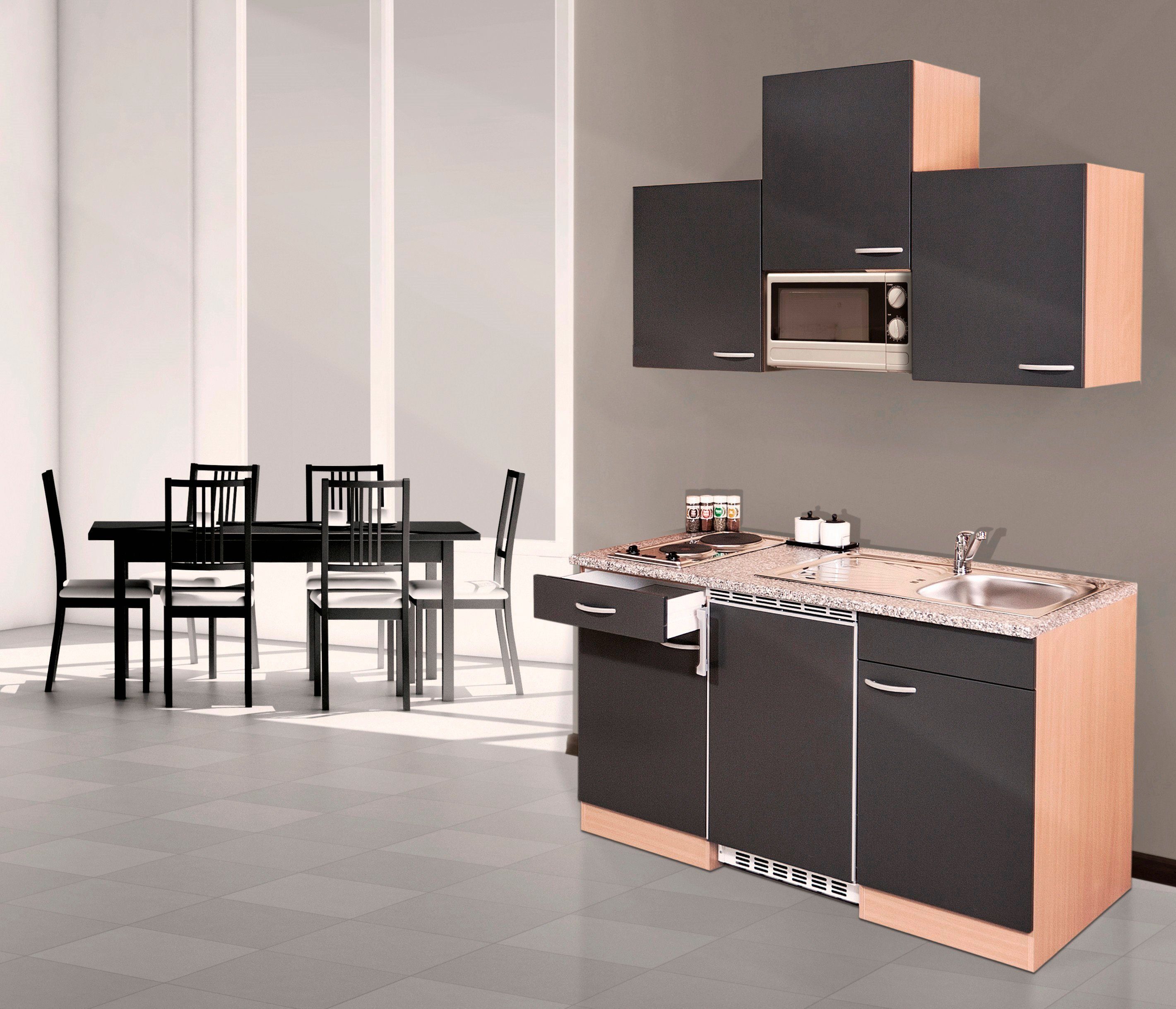 RESPEKTA Küchenzeile »Gand aus der Serie Luis«, mit E-Geräten, Gesamtbreite 150  cm
