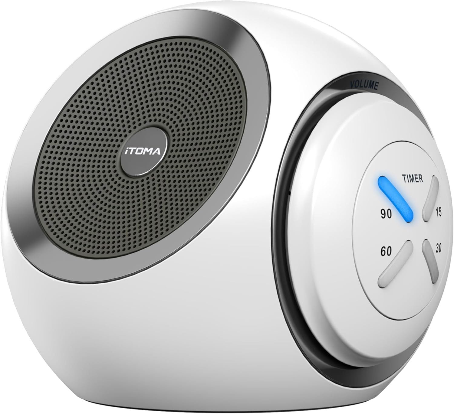 iTOMA White Noise Soundmaschine mit 30 Geräuschen, Sleep-Timer und Bluetooth Bluetooth-Speaker (Bluetooth, 30 Klangoptionen, Sleep-Timer 15–90 Min, Bluetooth-Audio, kompakt)