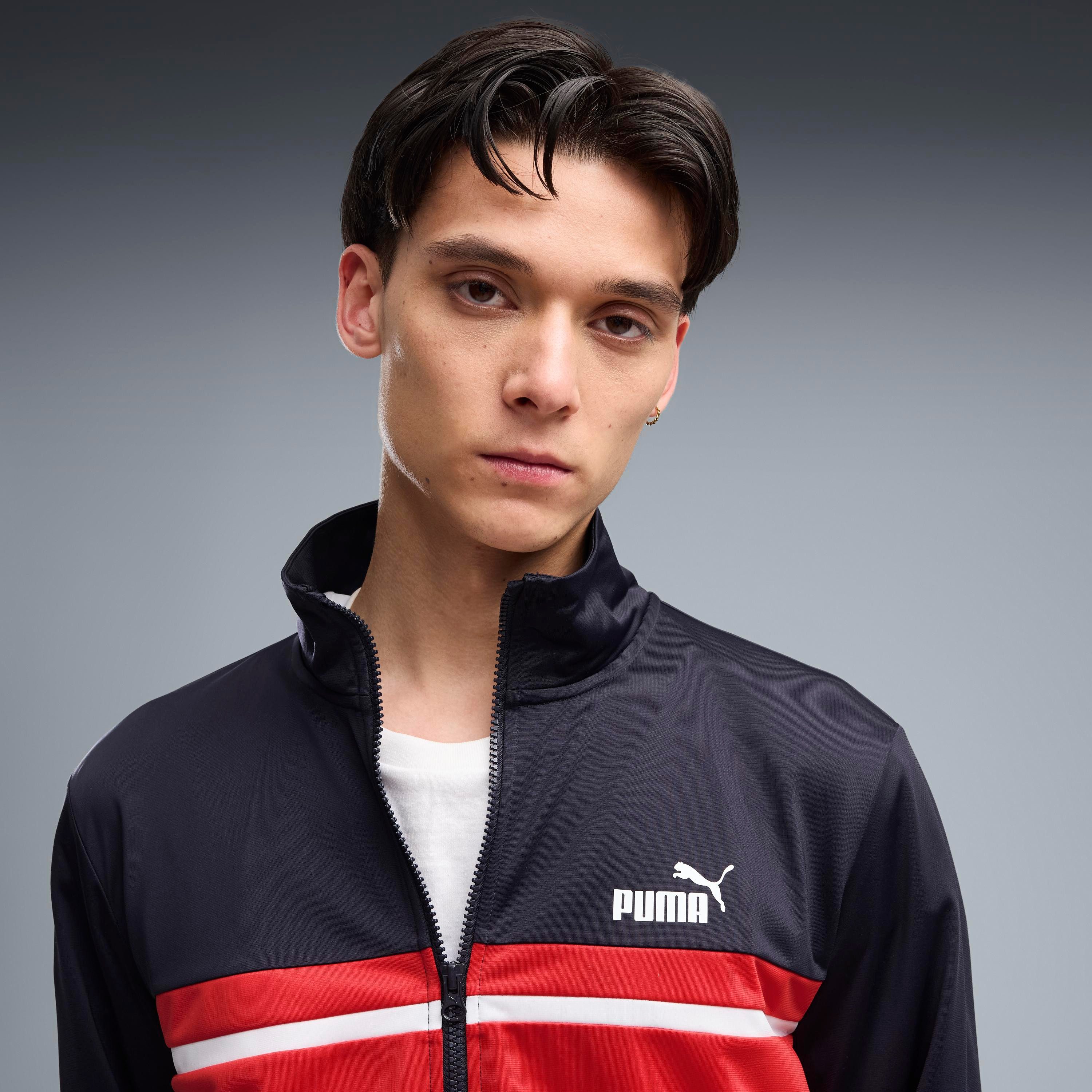 PUMA Trainingsanzug POLY COLORBLOCK SUIT (2-tlg), zweiteiliges Set, mit Reißverschluss am Oberteil, aus Polyester – Bild 3 von 5