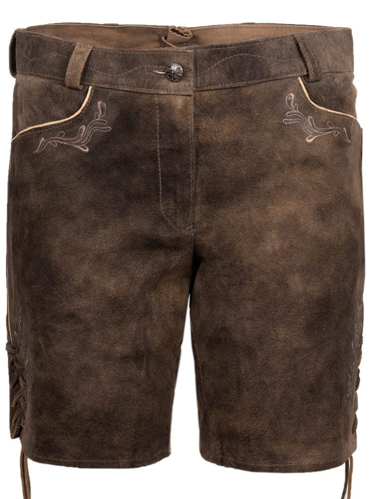 Trachtenlederhose Lederhose Damen kurz Glenda ZV E/Keder