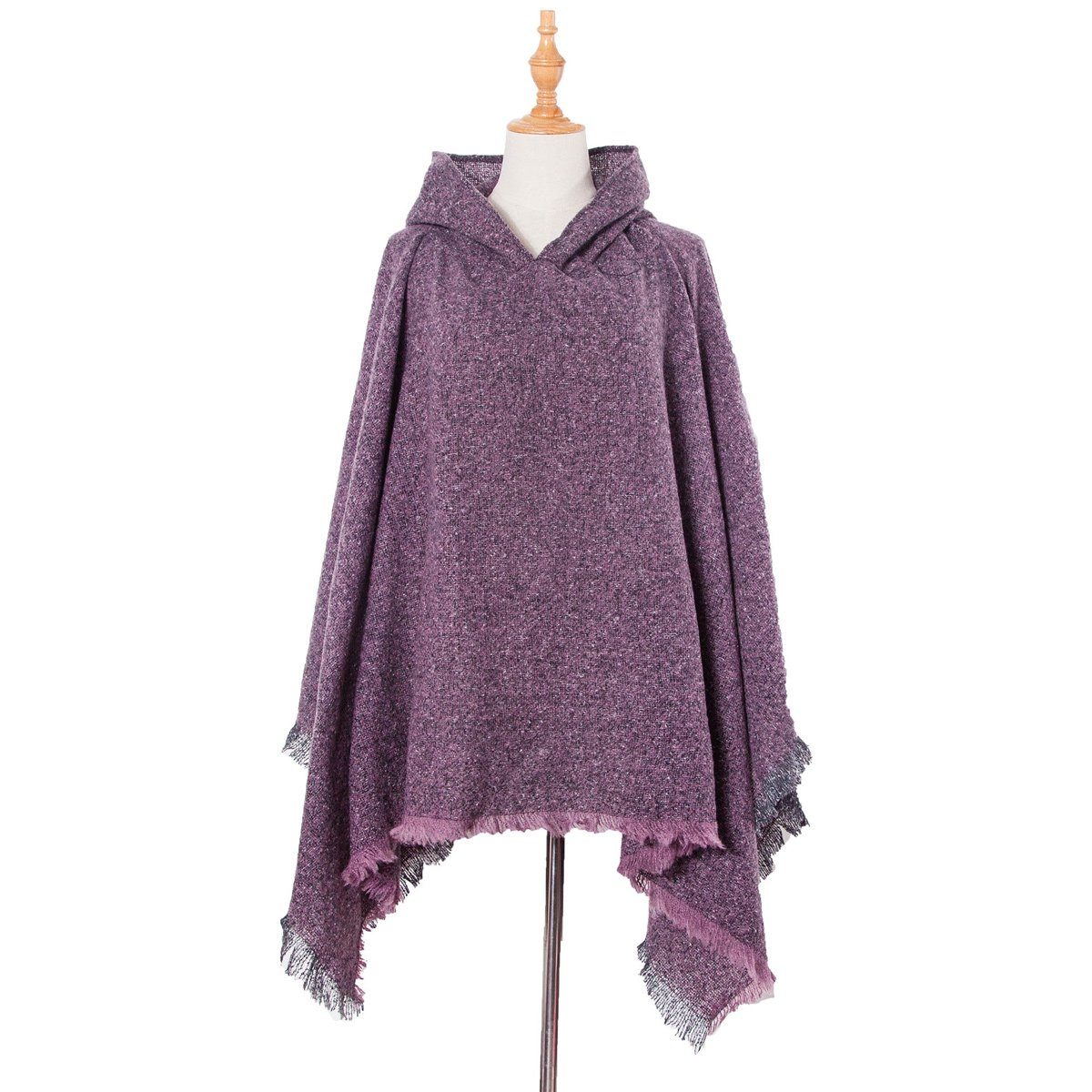 Damen Warme Groß Winter Fransen,für Jormftte Violett Frauen Schal mit Modeschal Schultertuch