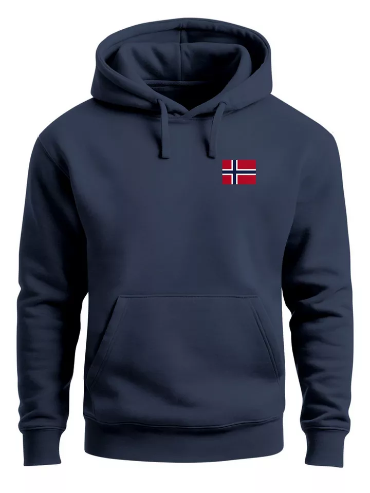 Neverless Hoodie Hoodie Herren Norway Flag Kapuzensweatshirt Norwegen Flagge