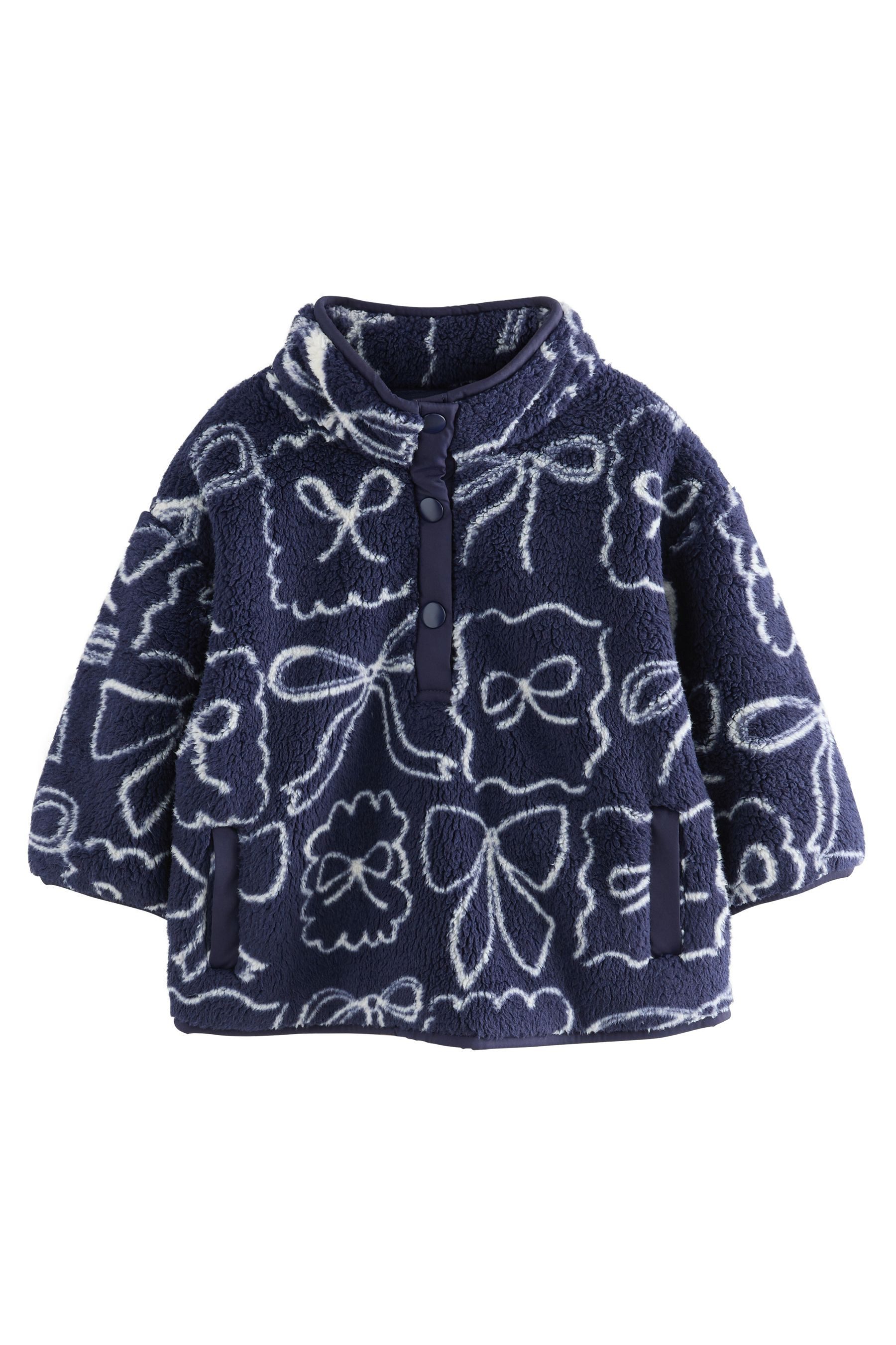 Next Fleecejacke Fleece mit halblangen Druckknopfverschluss günstig online kaufen