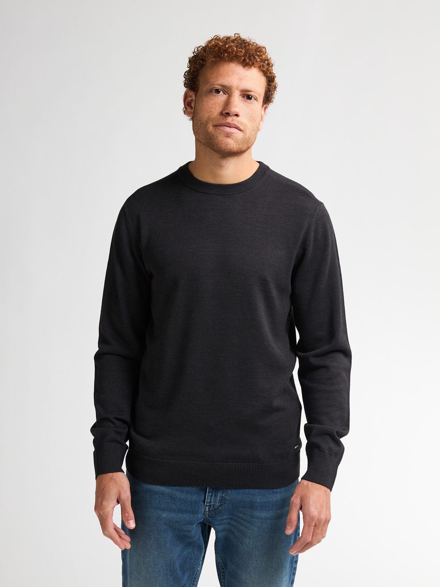 Petrol Industries Rundhalspullover Materialmix mit Baumwollanteil günstig online kaufen