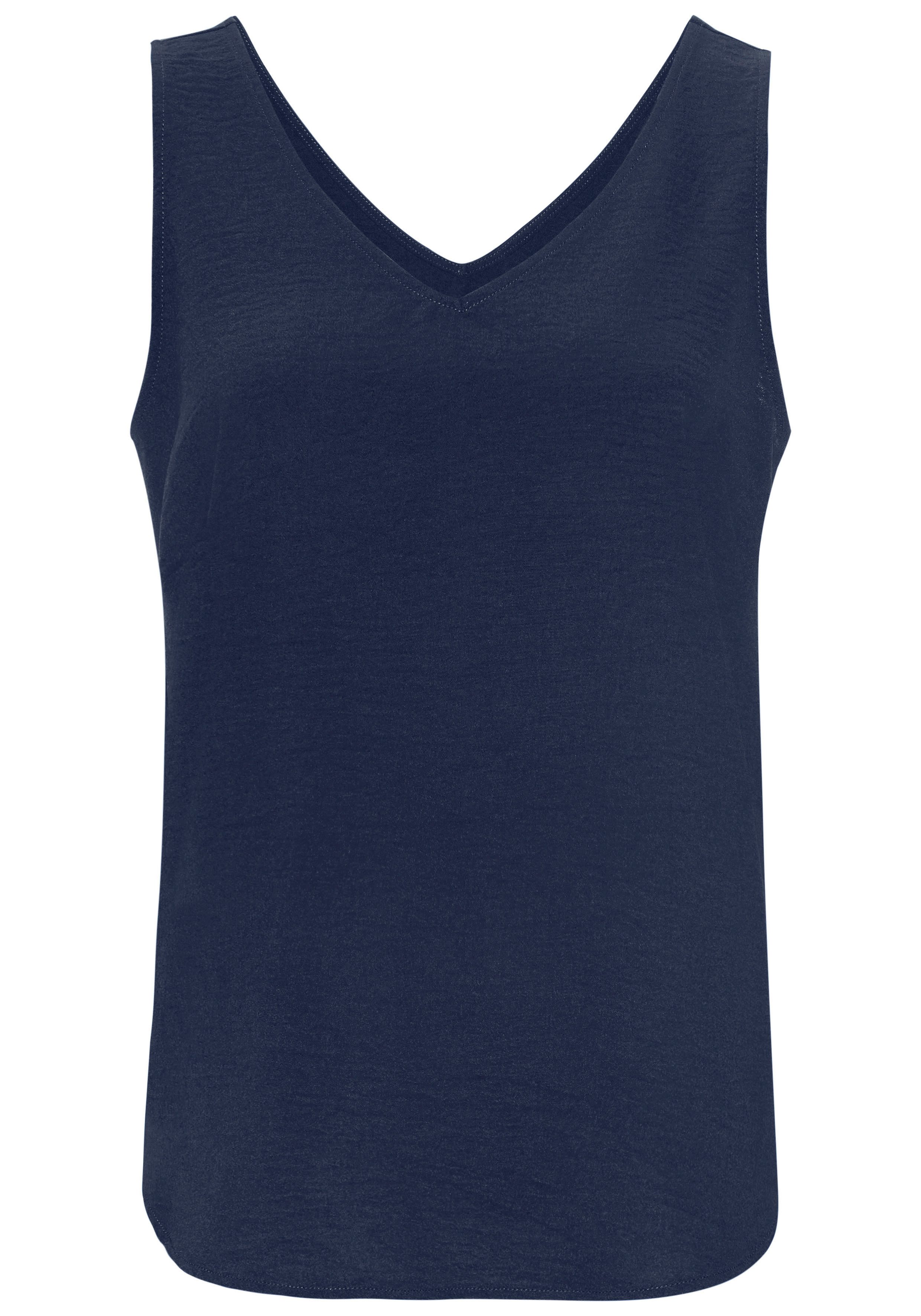 Vivance Blusentop mit V-Ausschnitt, Basic, Damentop günstig online kaufen