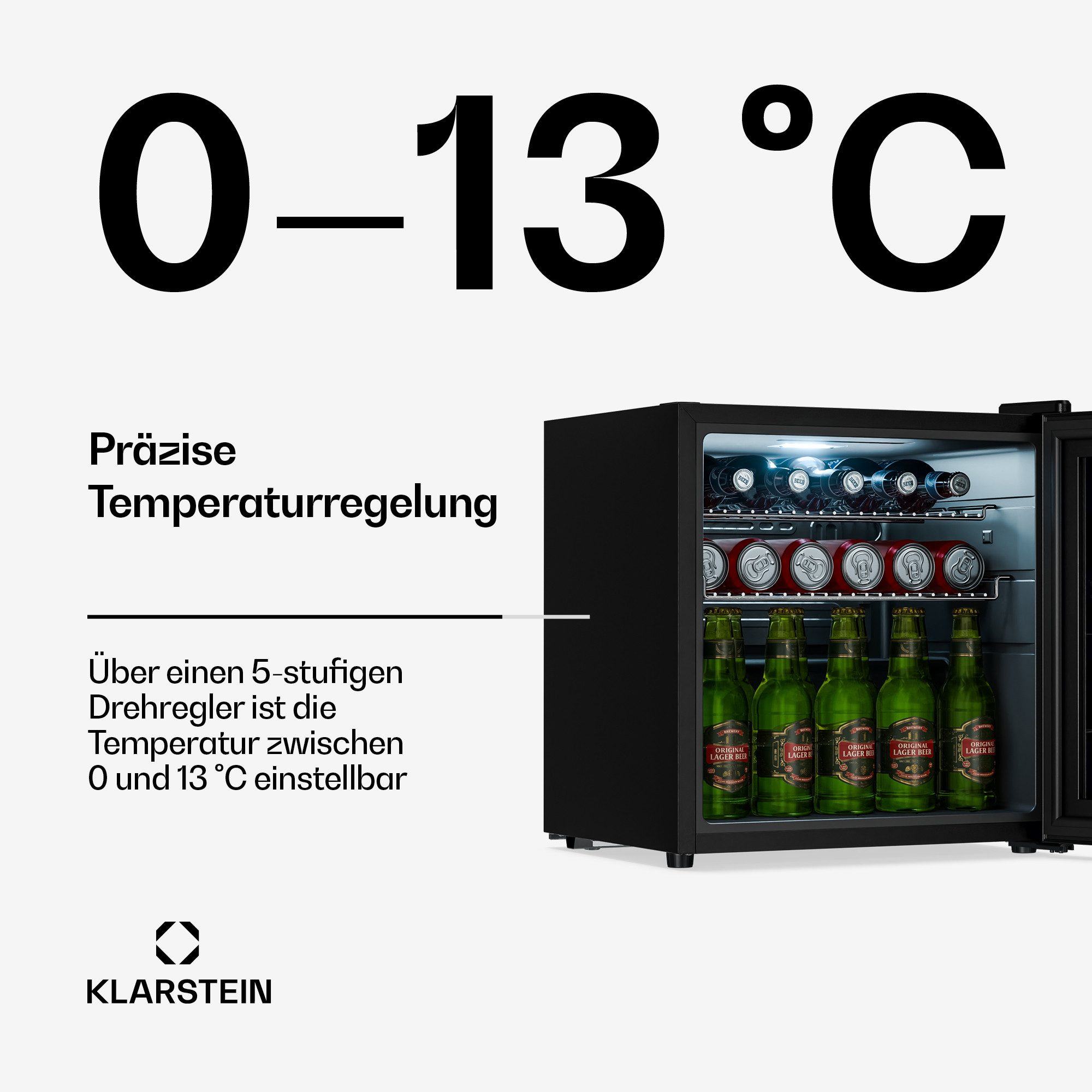 Klarstein Getränkekühlschrank 10047753, 52 cm hoch, 47.4 cm breit – Bild 4 von 5
