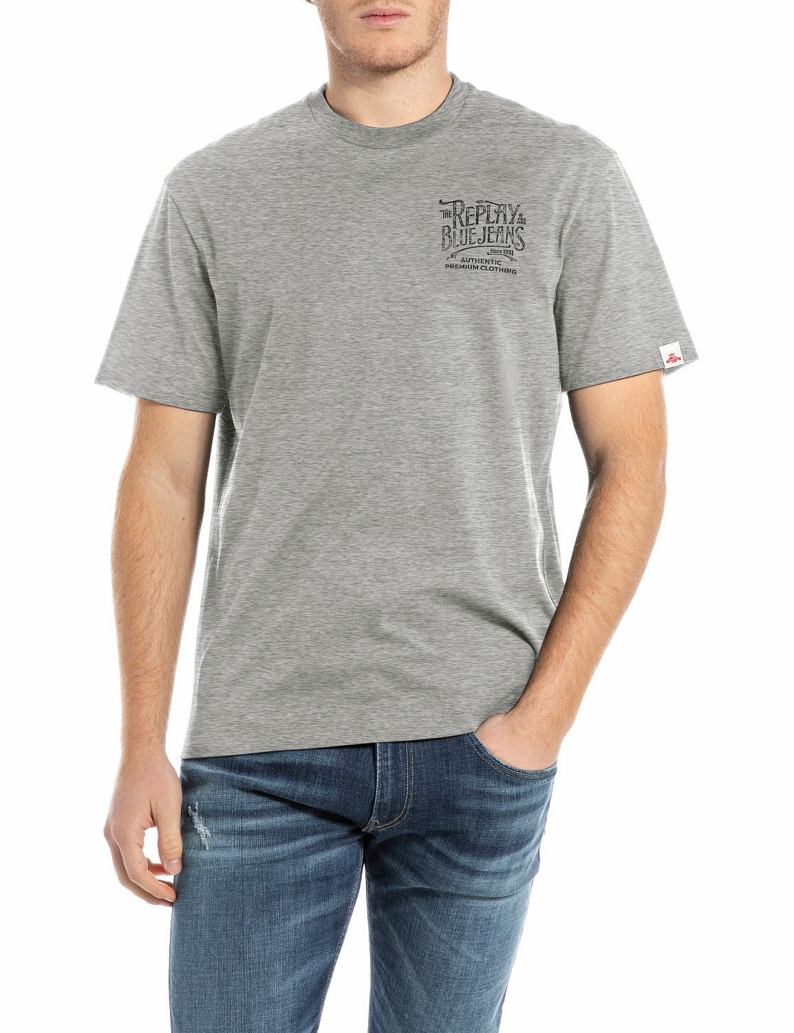 Replay T-Shirt mit Marken-Print auf der günstig online kaufen