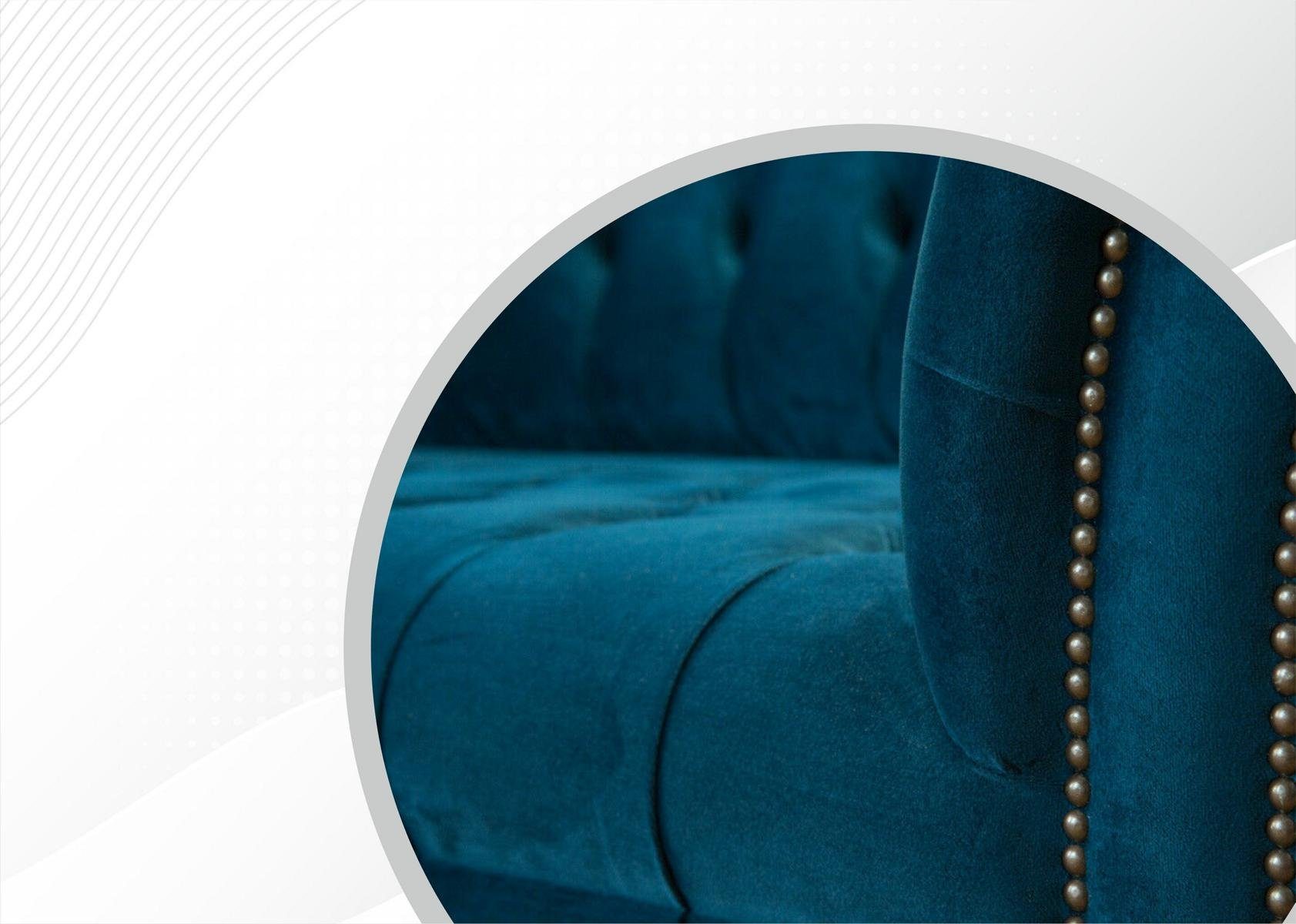 Polster Sitz JVmoebel Sofa, Textil Chesterfield Couch Dreisitzer 3 Modern Sitzer Sofa