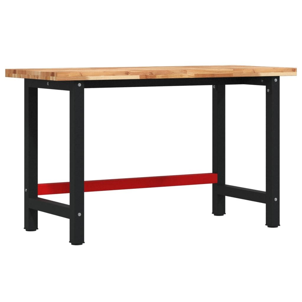 vidaXL Werkbank Werkbank 140x60x83 cm Massivholz Rechteckig, (1-tlg)