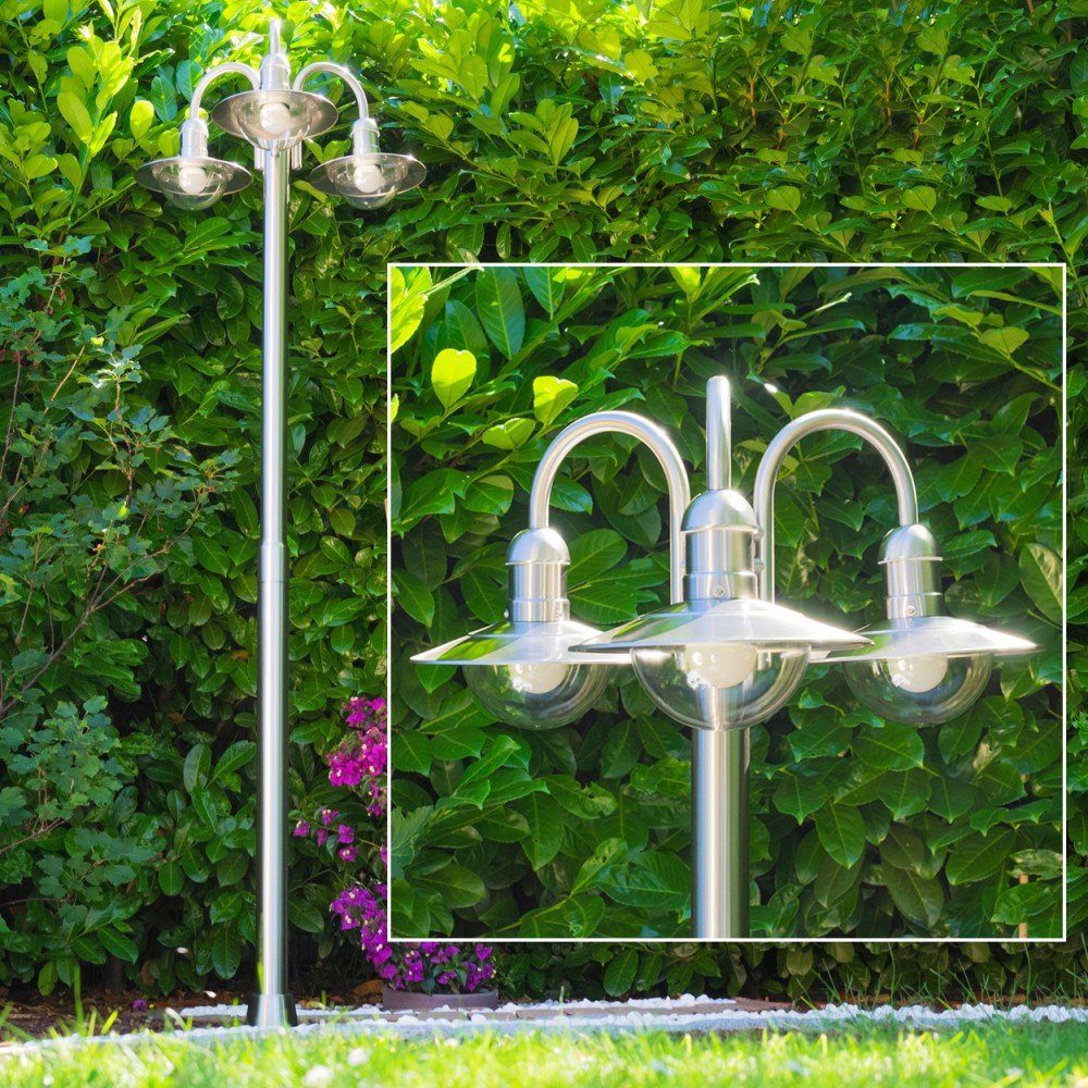 hofstein Außen-Stehlampe »Verna« Außenleuchte Kandelaber aus Edelstahl in m günstig online kaufen