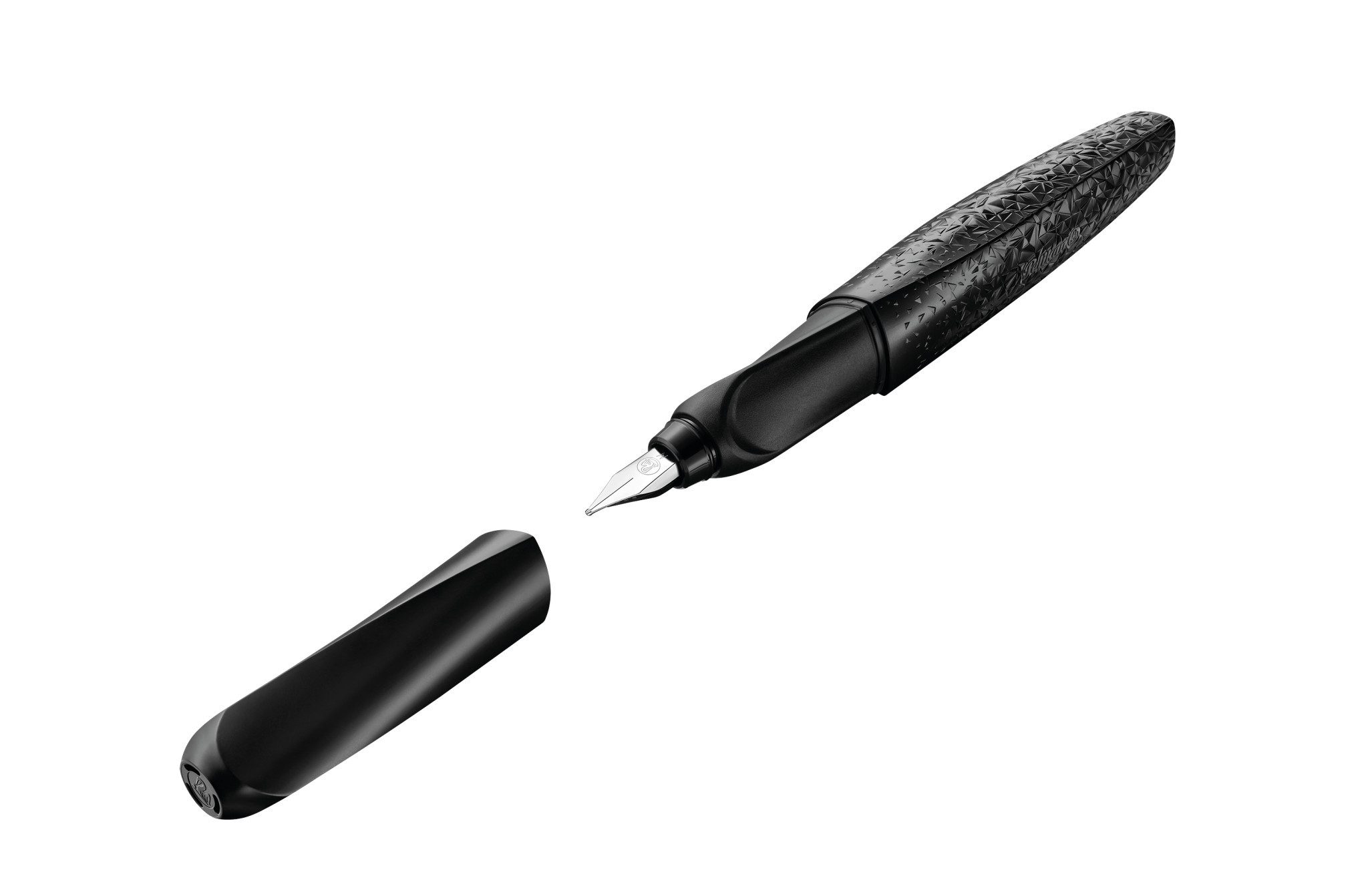 Pelikan Füllhalter Twist structure black & white, Trendschreibgerät für Rechtshänder und Linkshänder