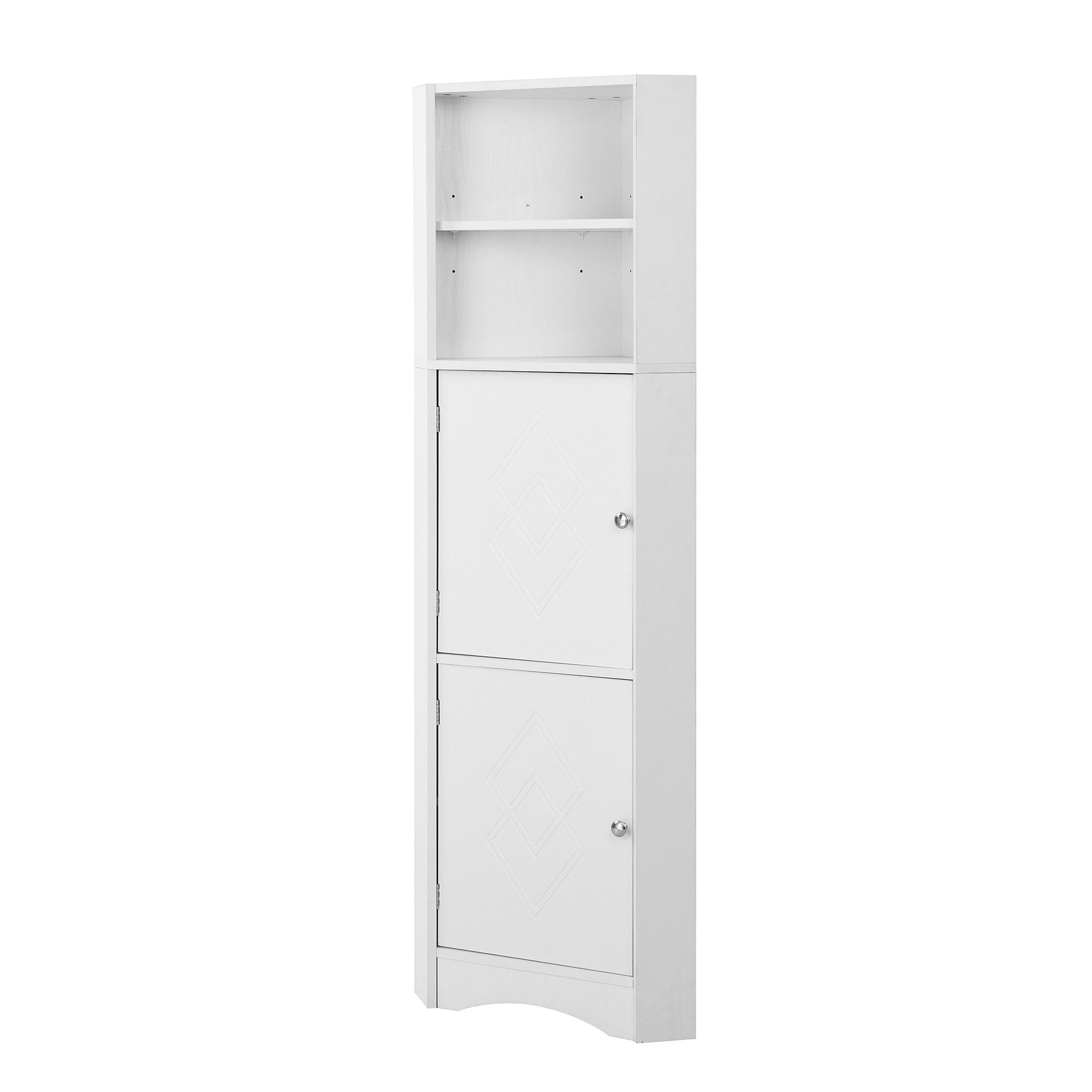 KLAM HOME Hochschrank Badschrank, Badmöbel, Eckschrank mit zwei Ablagefäche günstig online kaufen