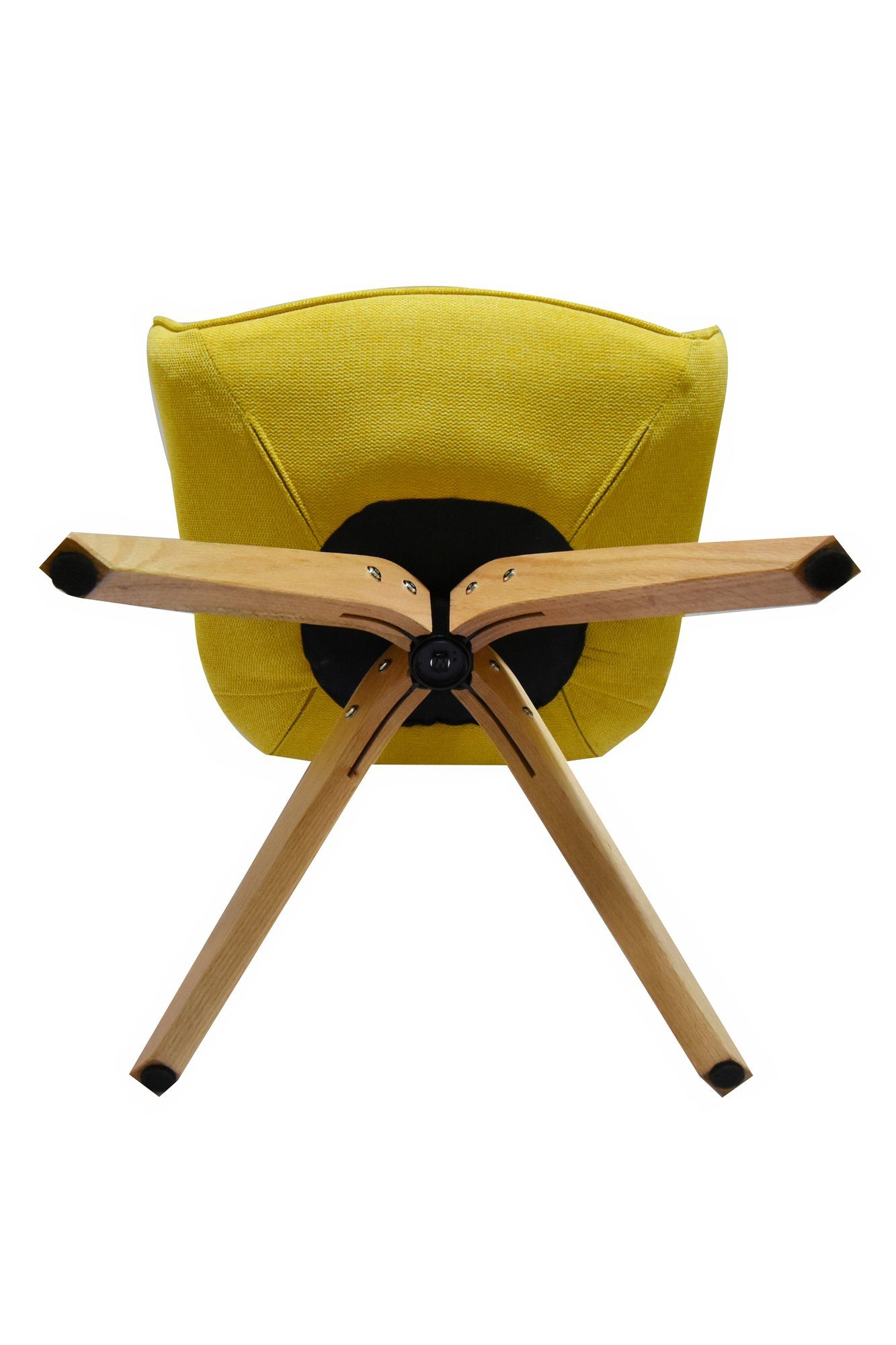 Sophia 58.5x85.5x61.5 gelb stabilem - Eiche (BxHxT): 1 gelb Armlehnstuhl (Esstischstuhl Farbe mit - (lackiert), | aus TPFLiving gelb - cm, Bezug St), cm Sitzhöhe: Gestell Esszimmerstuhl Stoff MAßE 47,5