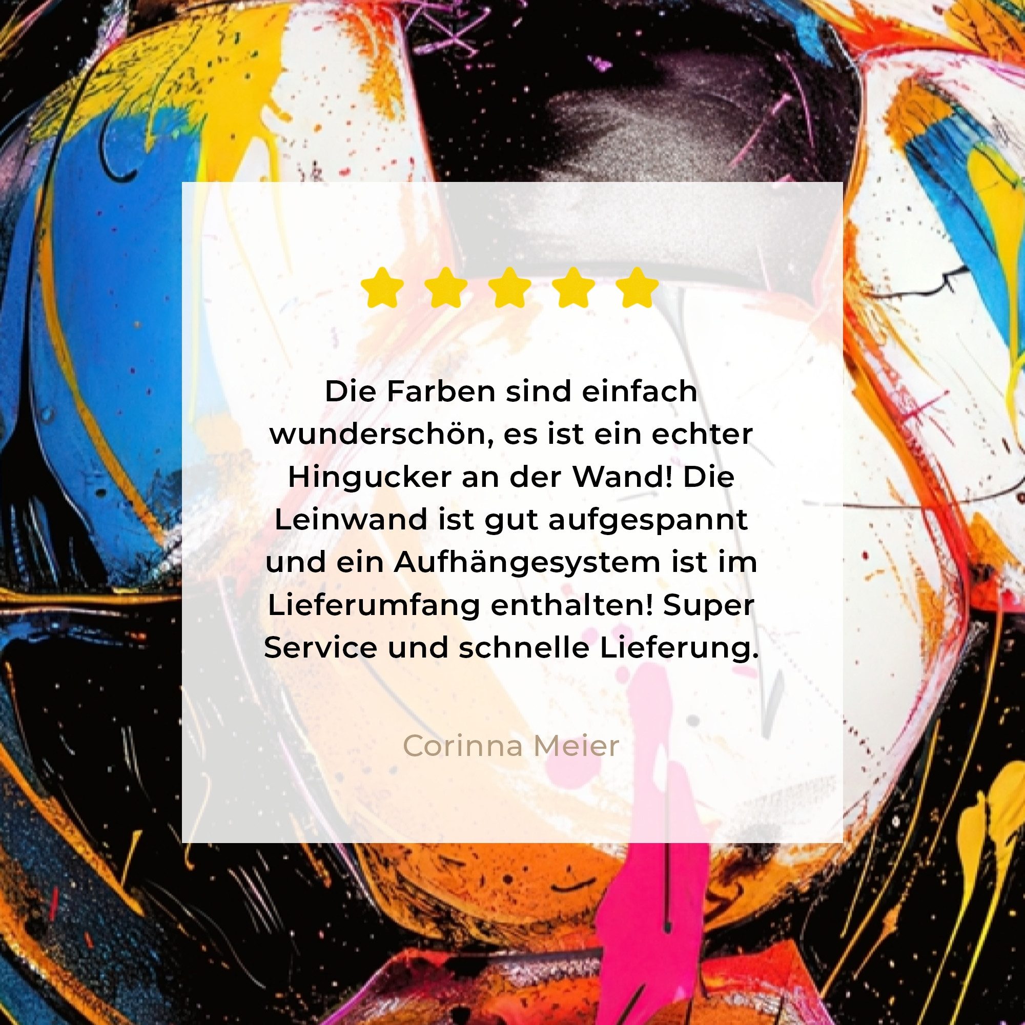 OneMillionCanvasses® Leinwandbild Graffiti - Sport - Fußball - Farbe - Ball, Fotodruck (1 St), Wandbild, Deko Schlafzimmer Wohnzimmer Flur 20x20 cm – Bild 5 von 5