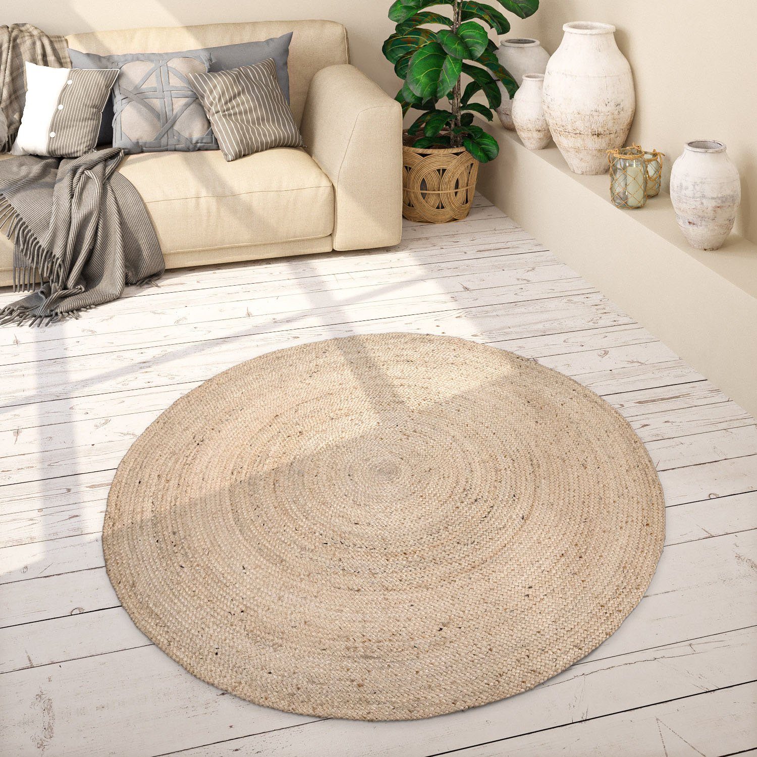 Paco Home Teppich Viborg 595, rund, günstig online kaufen