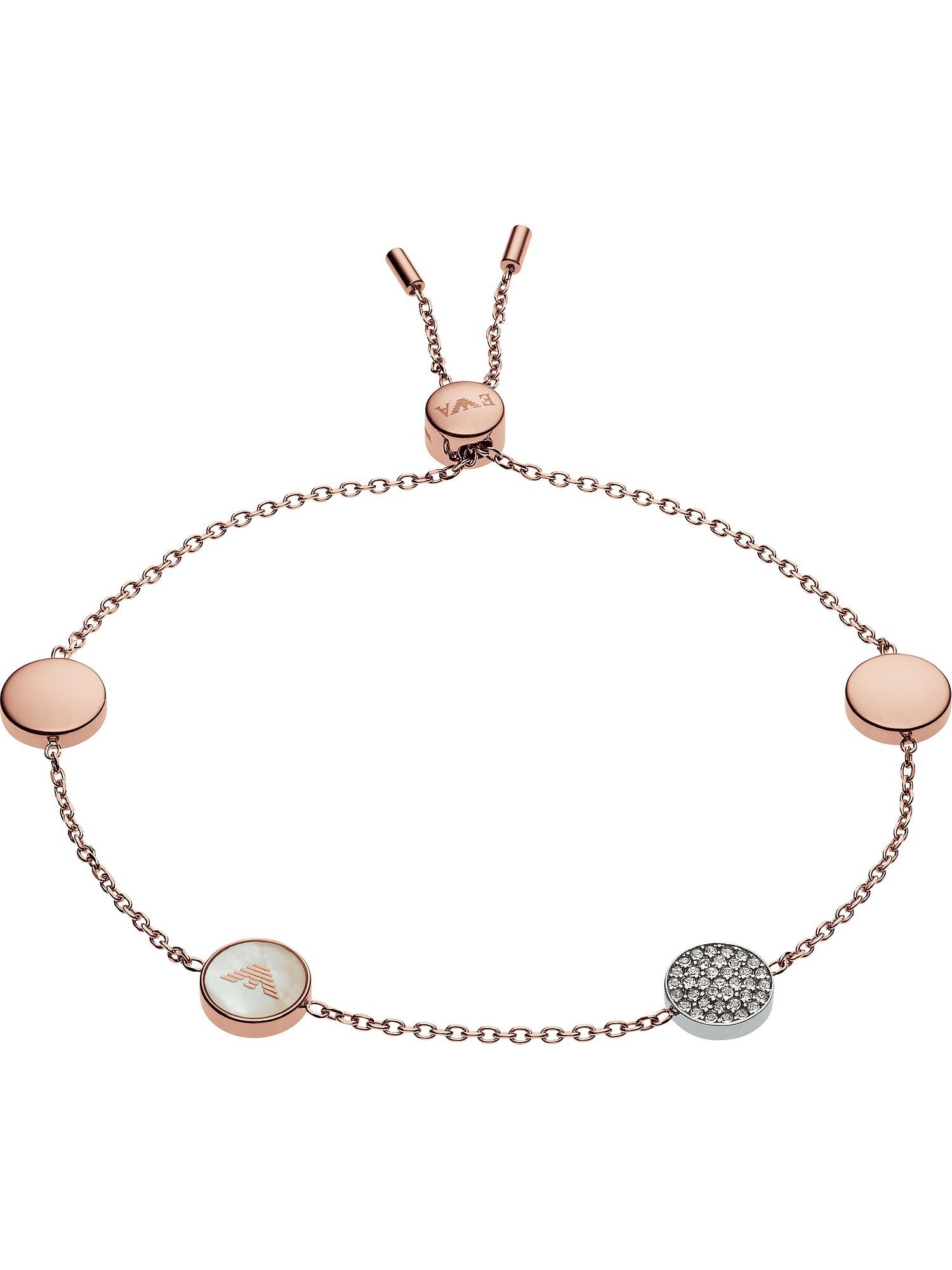 Emporio Armani Armband Emporio Armani Damen-Armband Edelstahl Glasstein