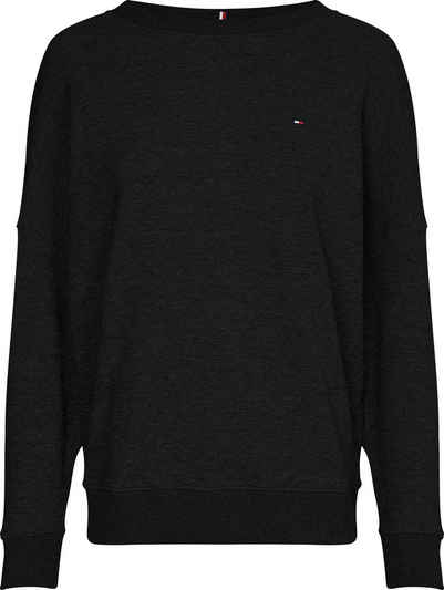 Tommy Hilfiger Sweatshirt »RELAXED OPEN-NK SWEATSHIRT« mit verspieltem Tommy Hilfiger Logo