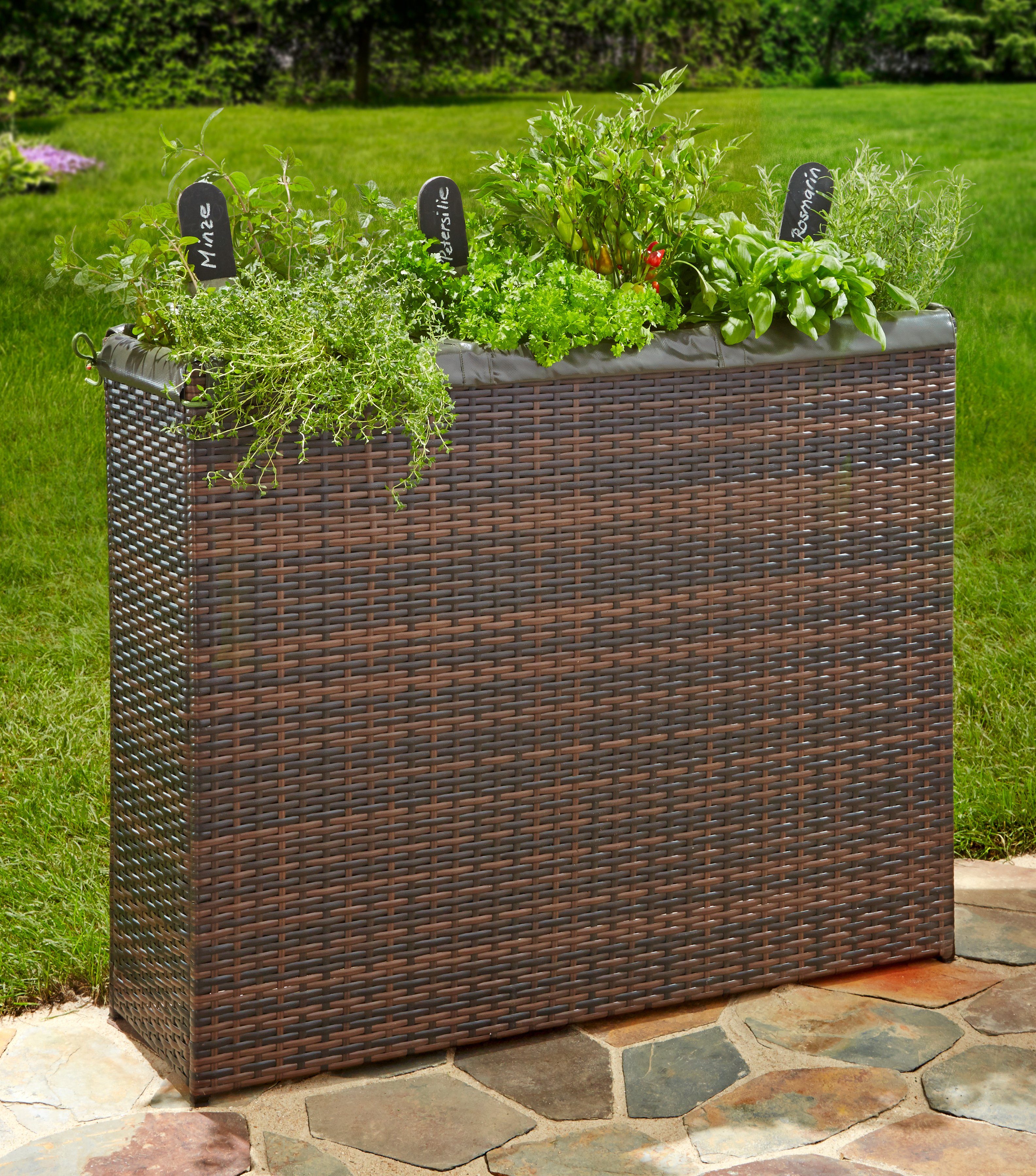 HANSE GARTENLAND Hochbeet BxH 100x80 cm, Rattangeflechtoptik online