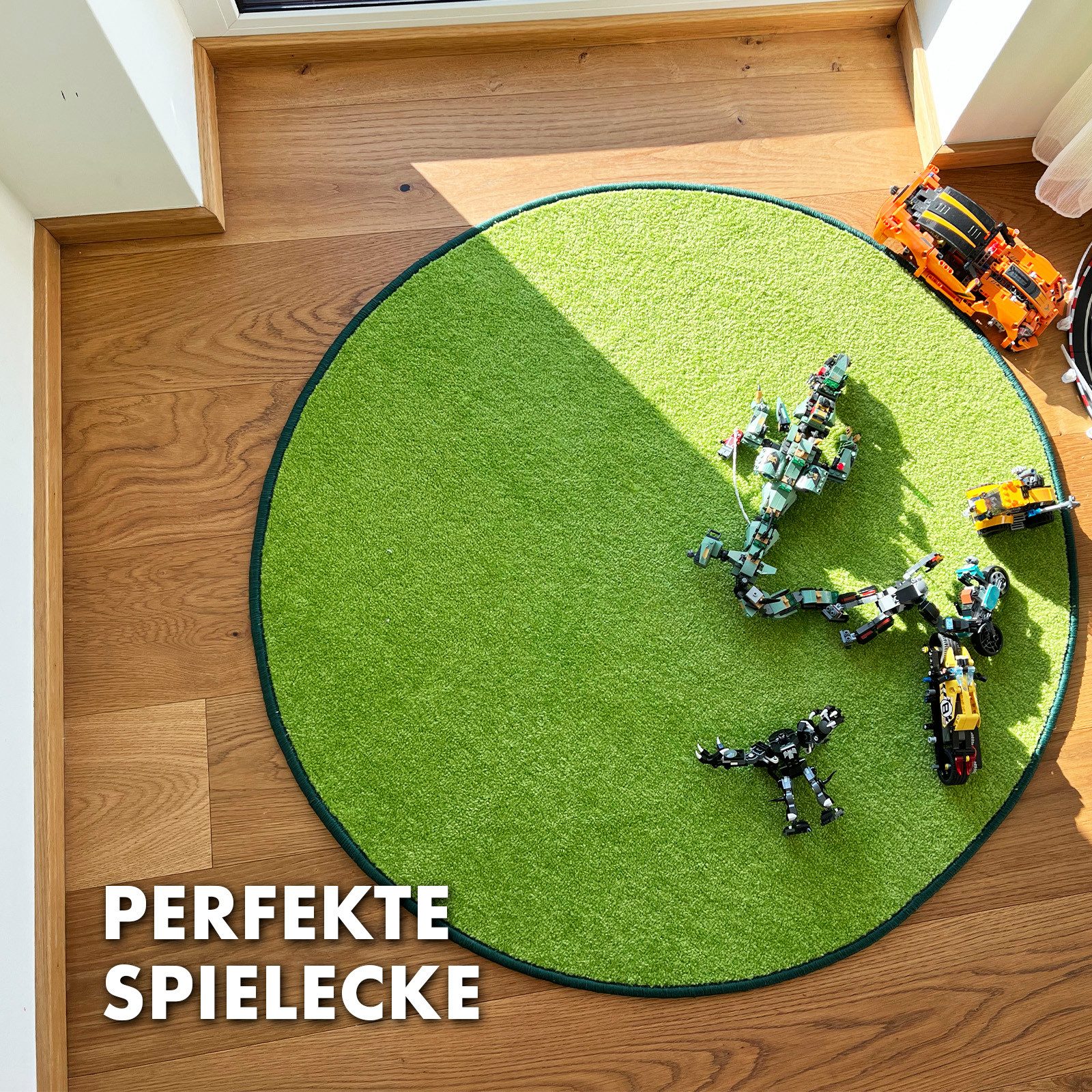 Karat Kinderteppich Crocodile, Individuell einsetzbar, Rund, Viele Farben u günstig online kaufen