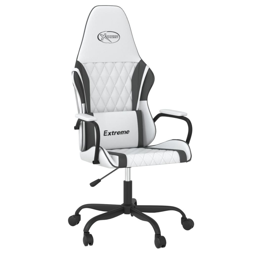 vidaXL Gaming-Stuhl Gaming-Stuhl Weiß und Schwarz Kunstleder (1 St)